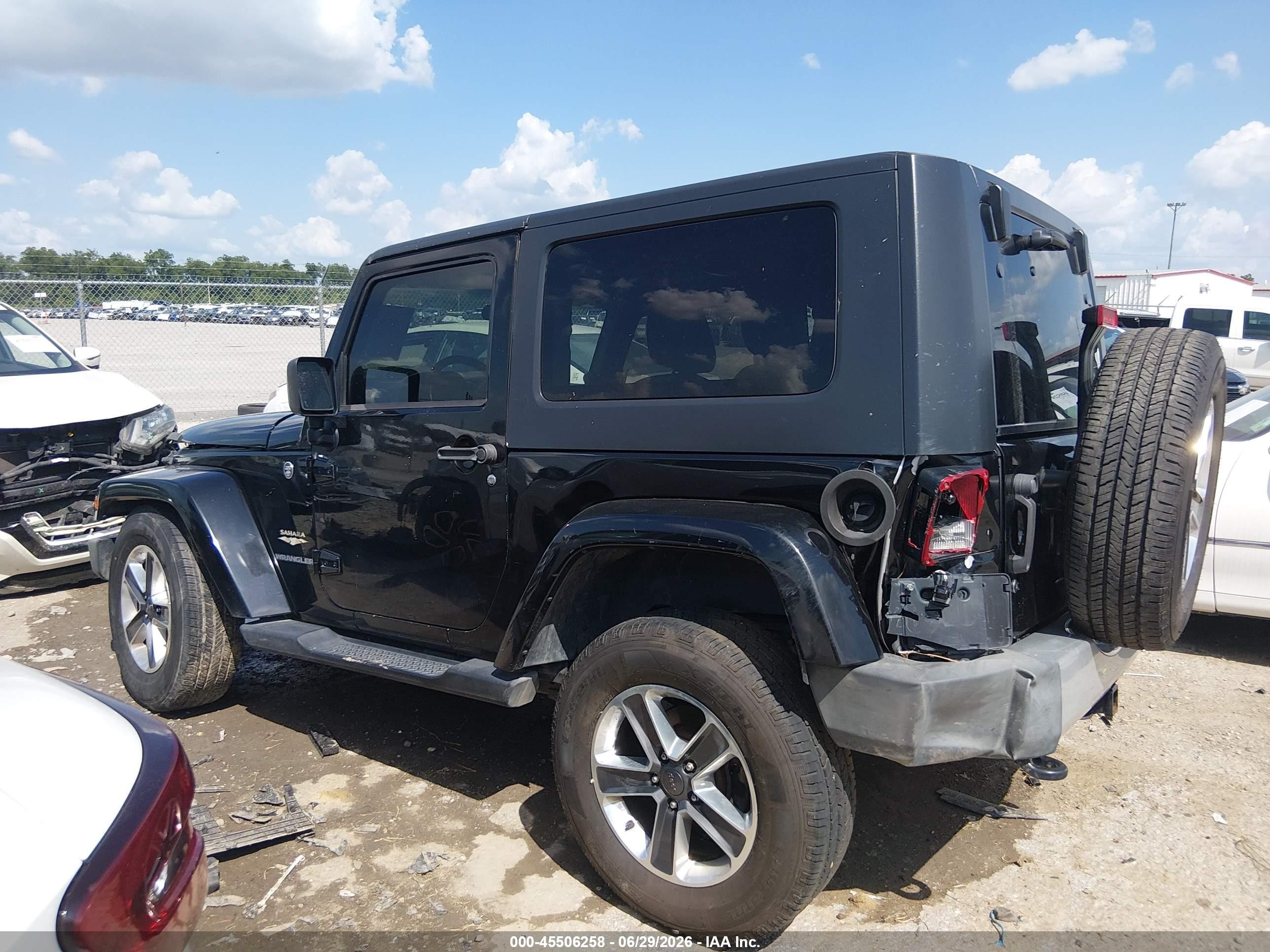 2009 Jeep Wrangler Sahara Черный vin: 1J4FA54129L722440