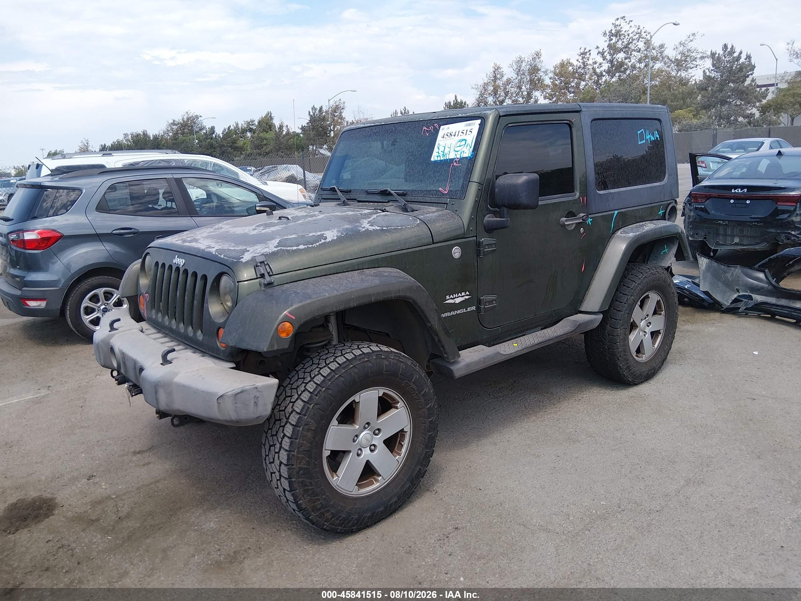 2007 Jeep Wrangler Sahara Green vin: 1J4FA54147L177144