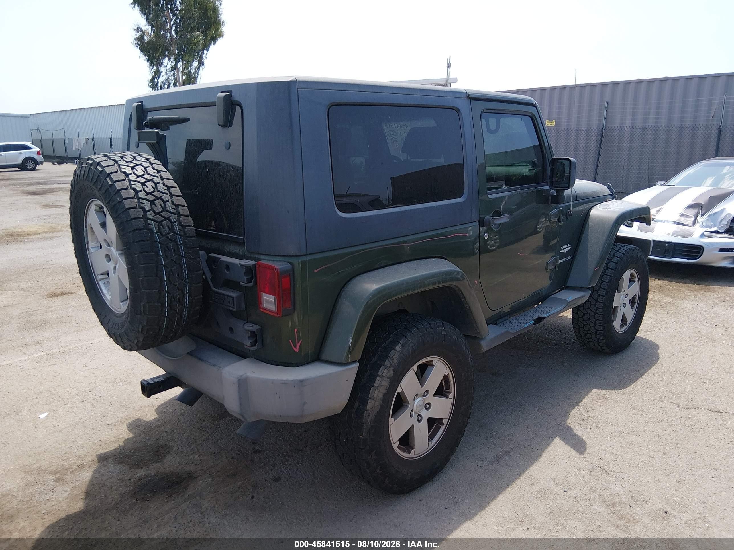 2007 Jeep Wrangler Sahara Green vin: 1J4FA54147L177144