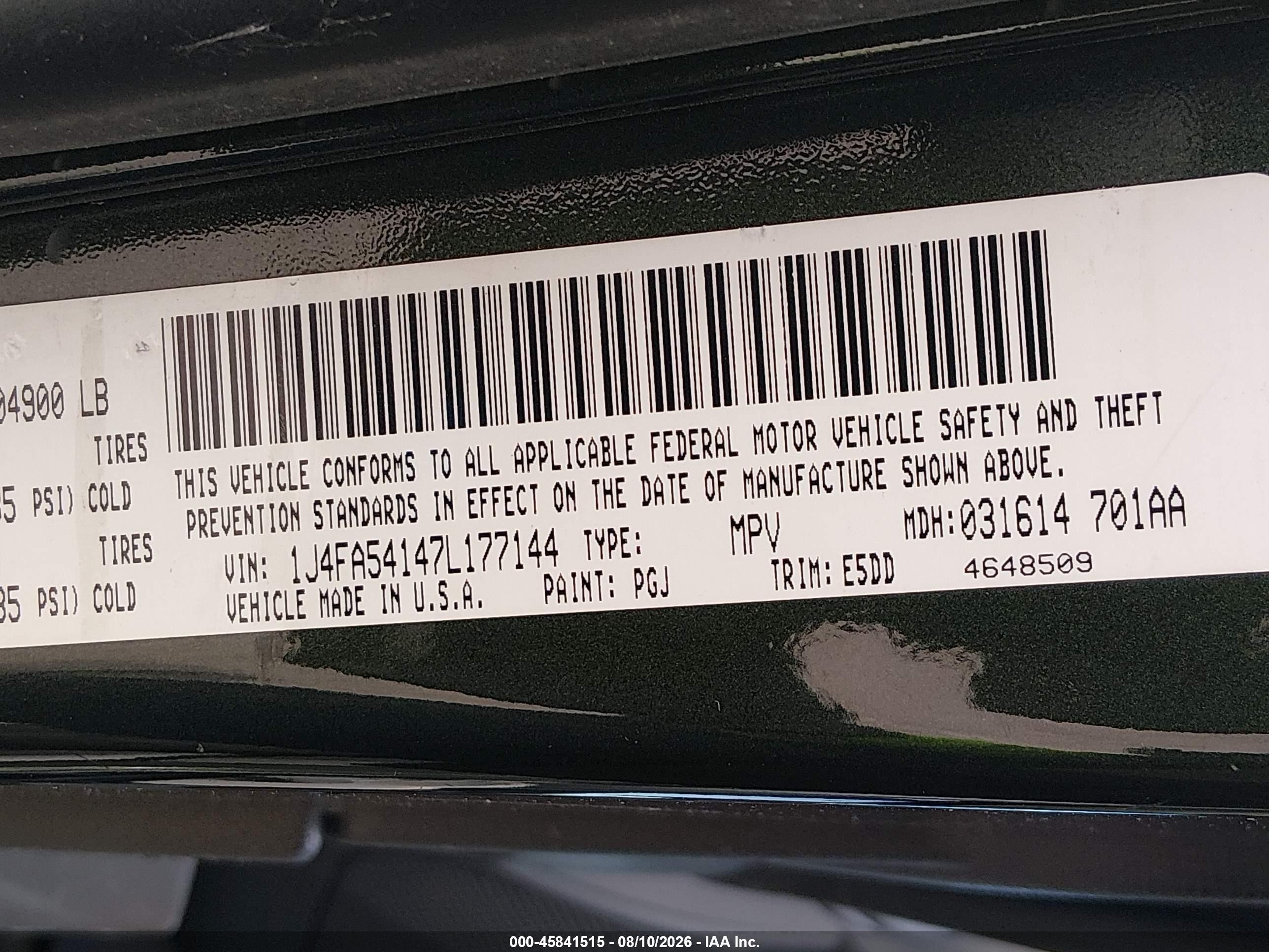2007 Jeep Wrangler Sahara Green vin: 1J4FA54147L177144