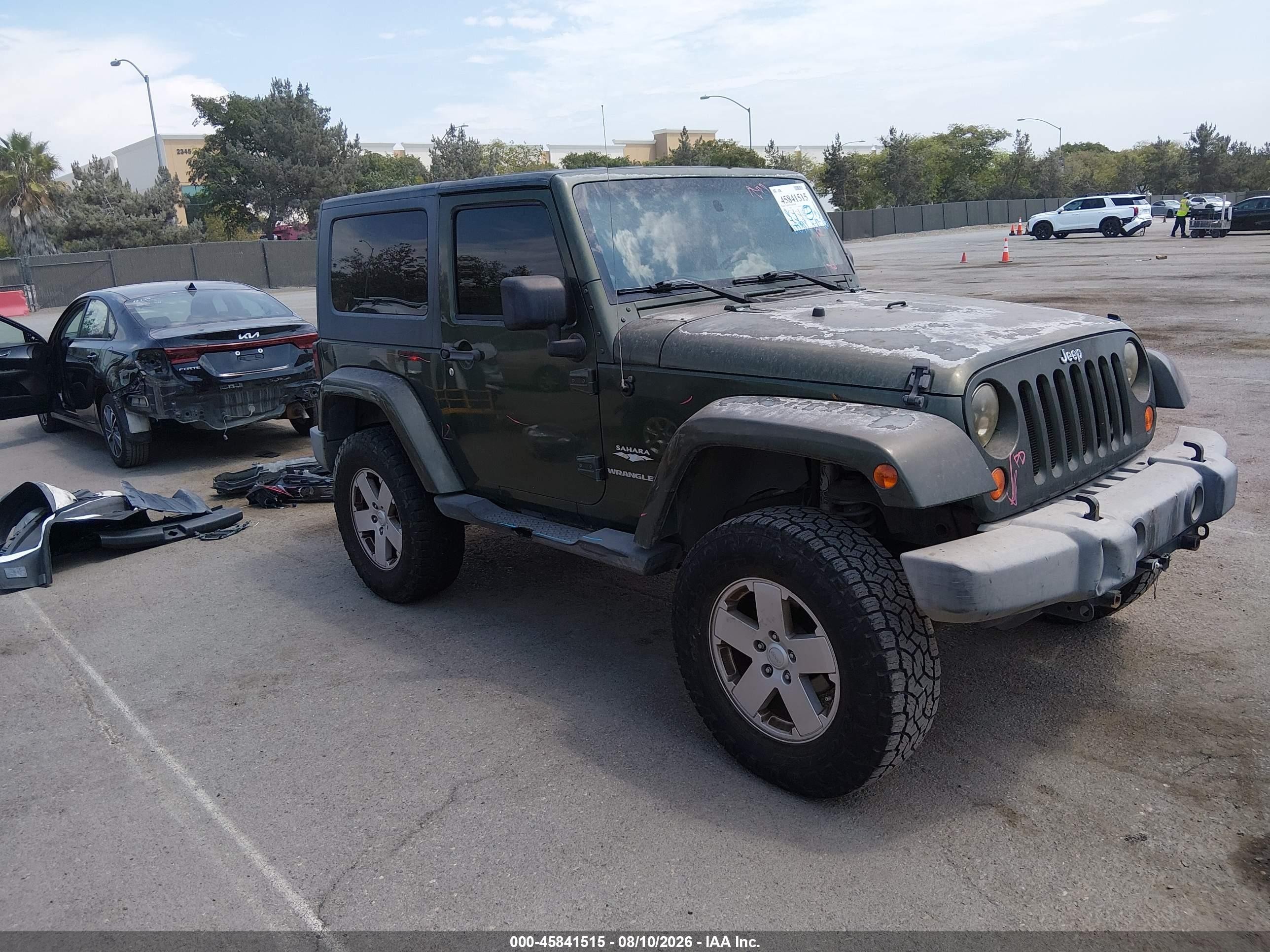 2007 Jeep Wrangler Sahara Green vin: 1J4FA54147L177144
