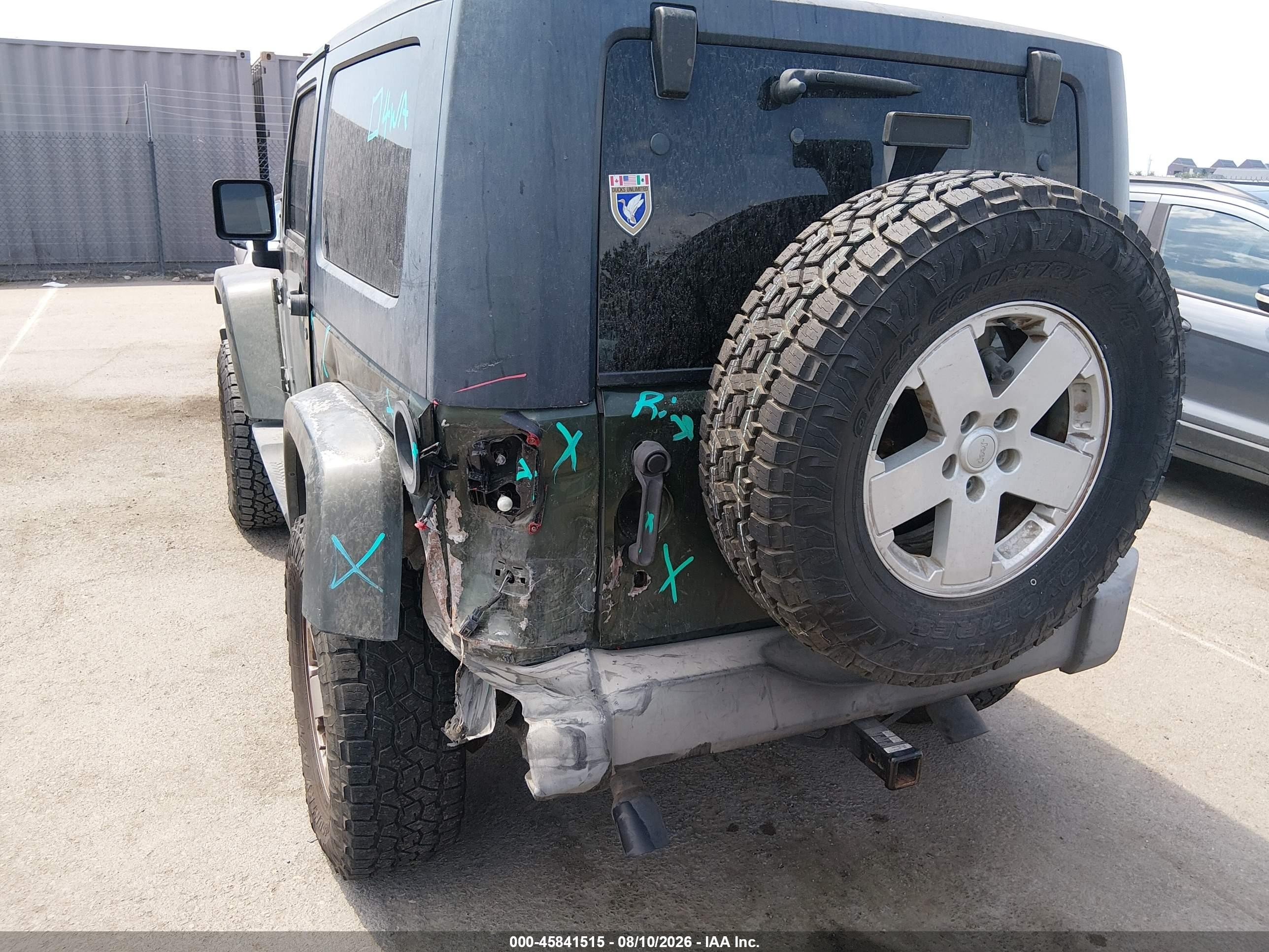 2007 Jeep Wrangler Sahara Green vin: 1J4FA54147L177144