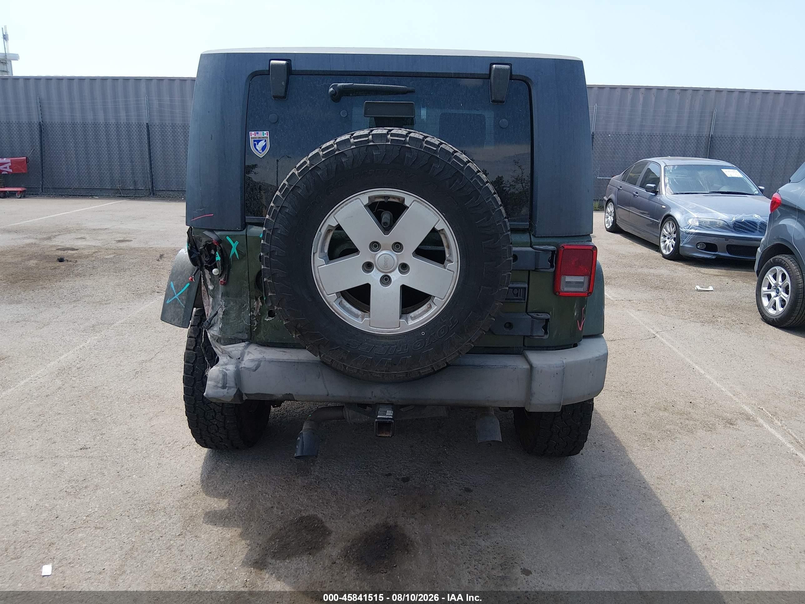 2007 Jeep Wrangler Sahara Green vin: 1J4FA54147L177144