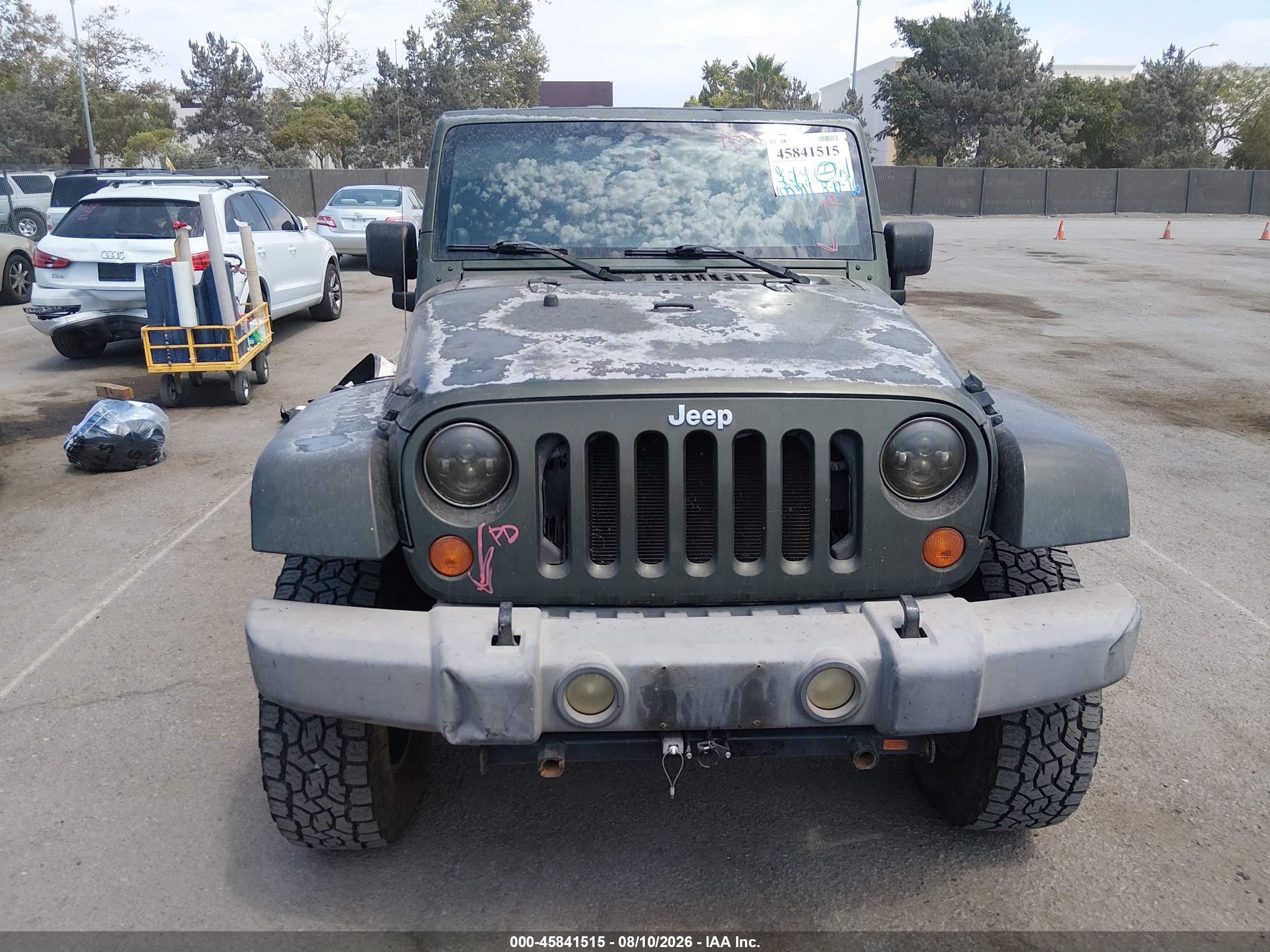 2007 Jeep Wrangler Sahara Green vin: 1J4FA54147L177144