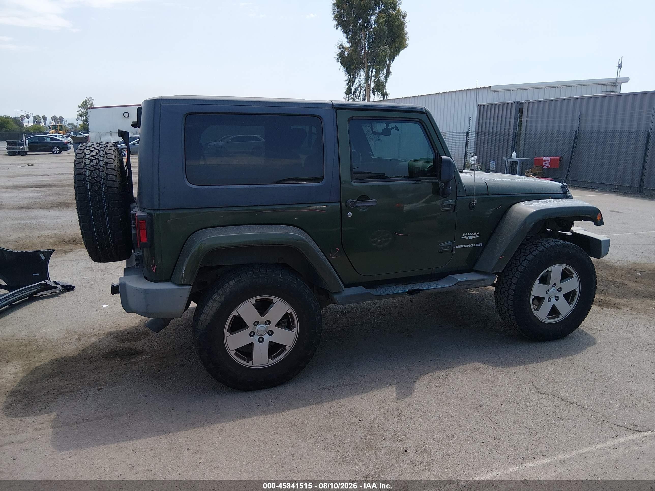 2007 Jeep Wrangler Sahara Green vin: 1J4FA54147L177144