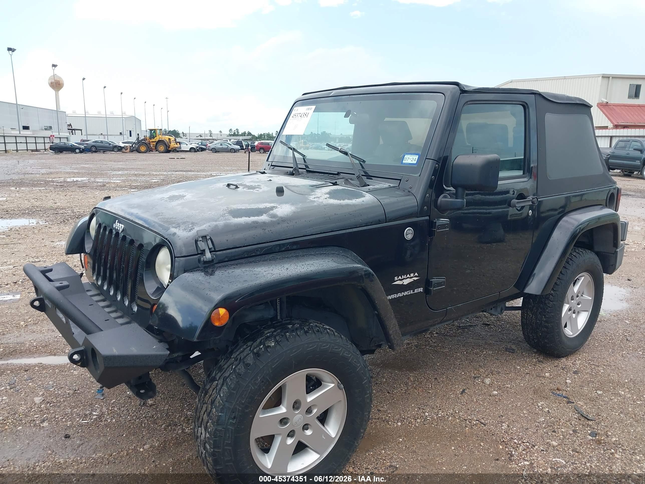 2007 Jeep Wrangler Sahara Black vin: 1J4FA54157L153094