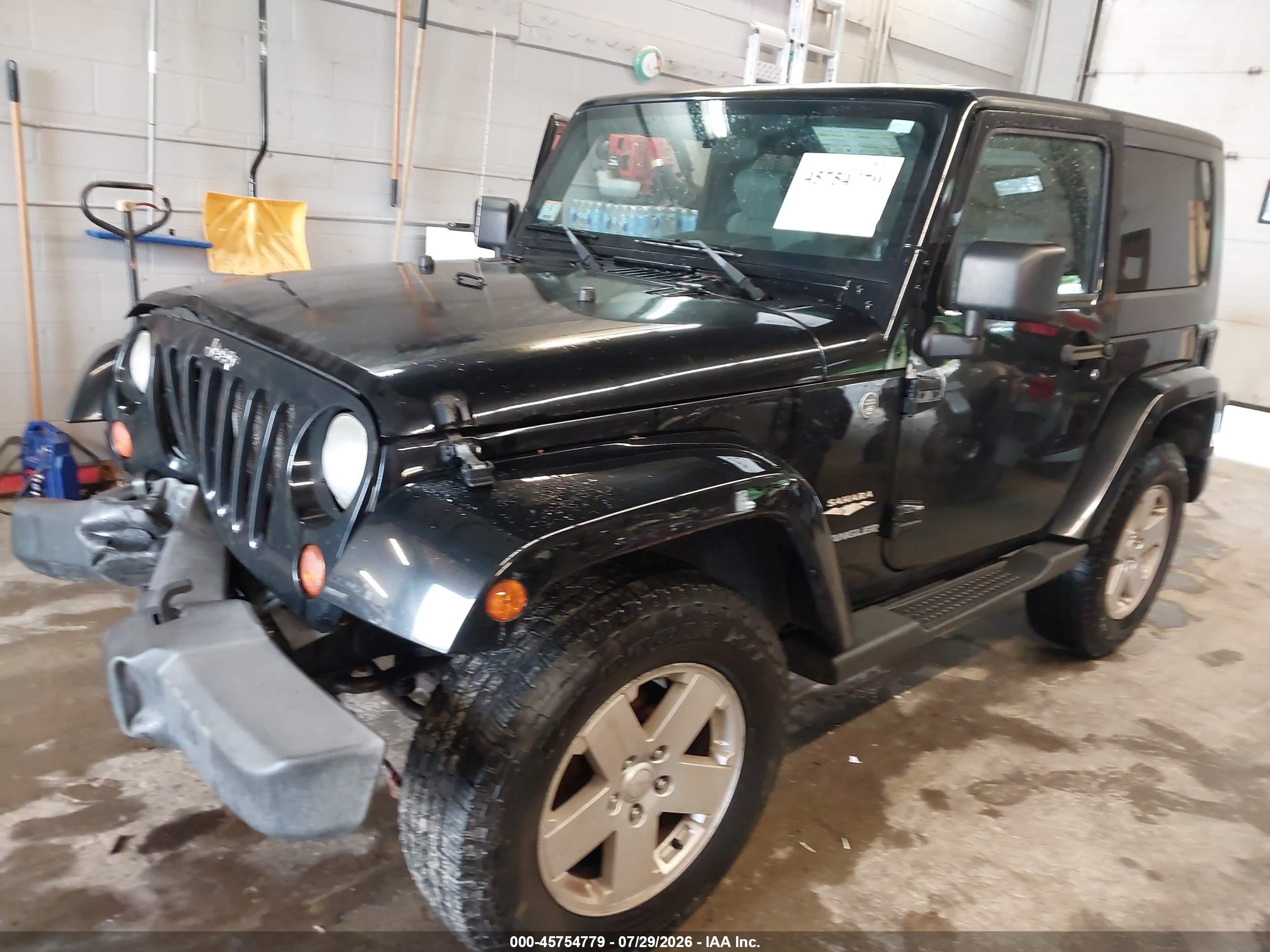 2007 Jeep Wrangler Sahara Black vin: 1J4FA54167L164623