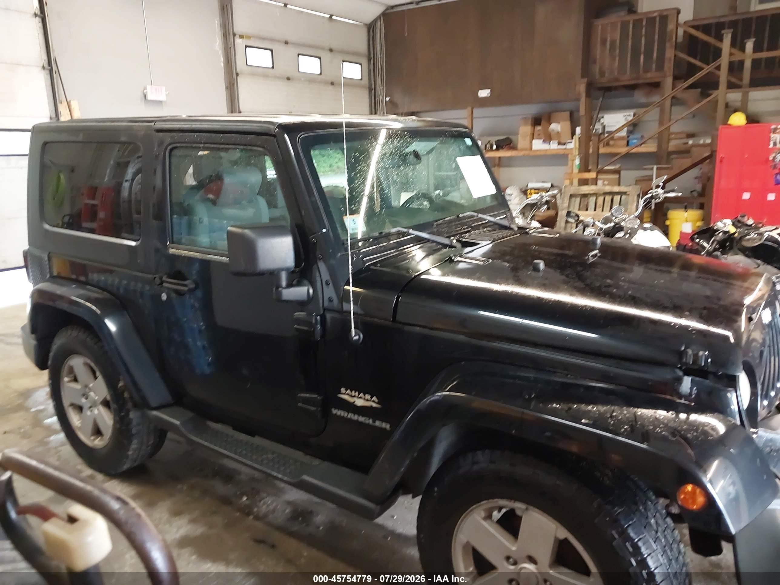 2007 Jeep Wrangler Sahara Black vin: 1J4FA54167L164623