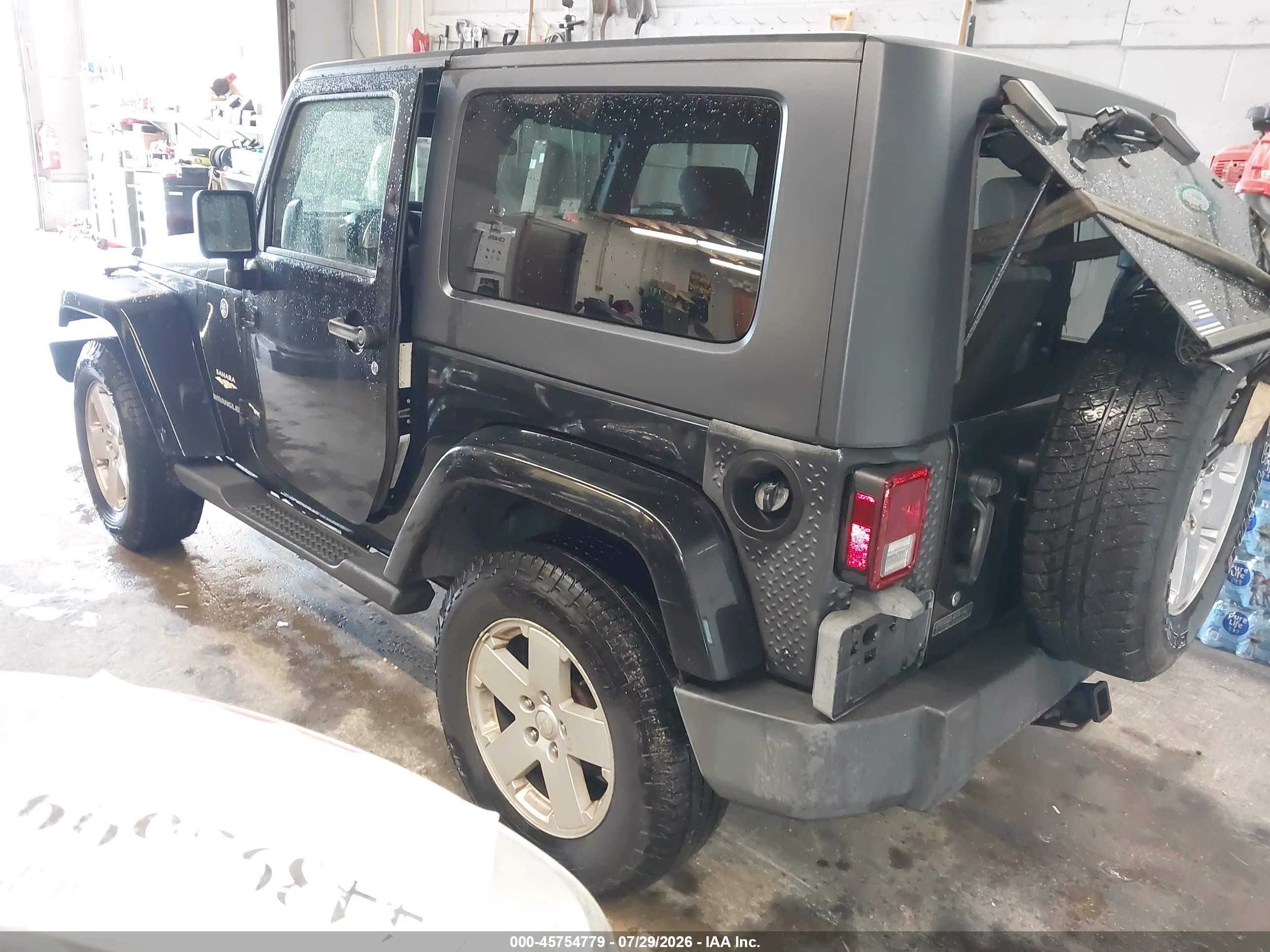 2007 Jeep Wrangler Sahara Black vin: 1J4FA54167L164623