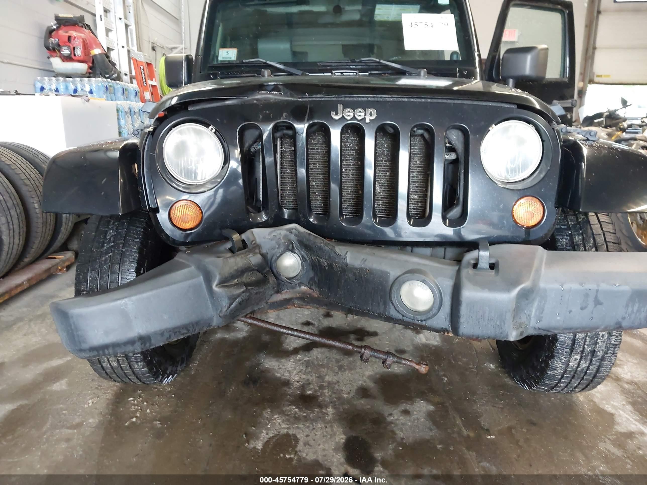 2007 Jeep Wrangler Sahara Black vin: 1J4FA54167L164623
