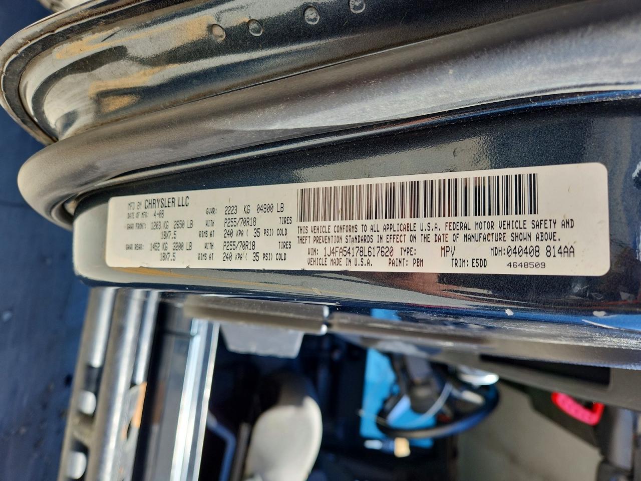 2008 Jeep Wrangler Sahara Blue vin: 1J4FA54178L617620