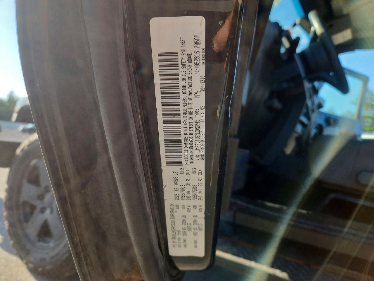 2007 Jeep Wrangler Sahara Black vin: 1J4FA54187L202045