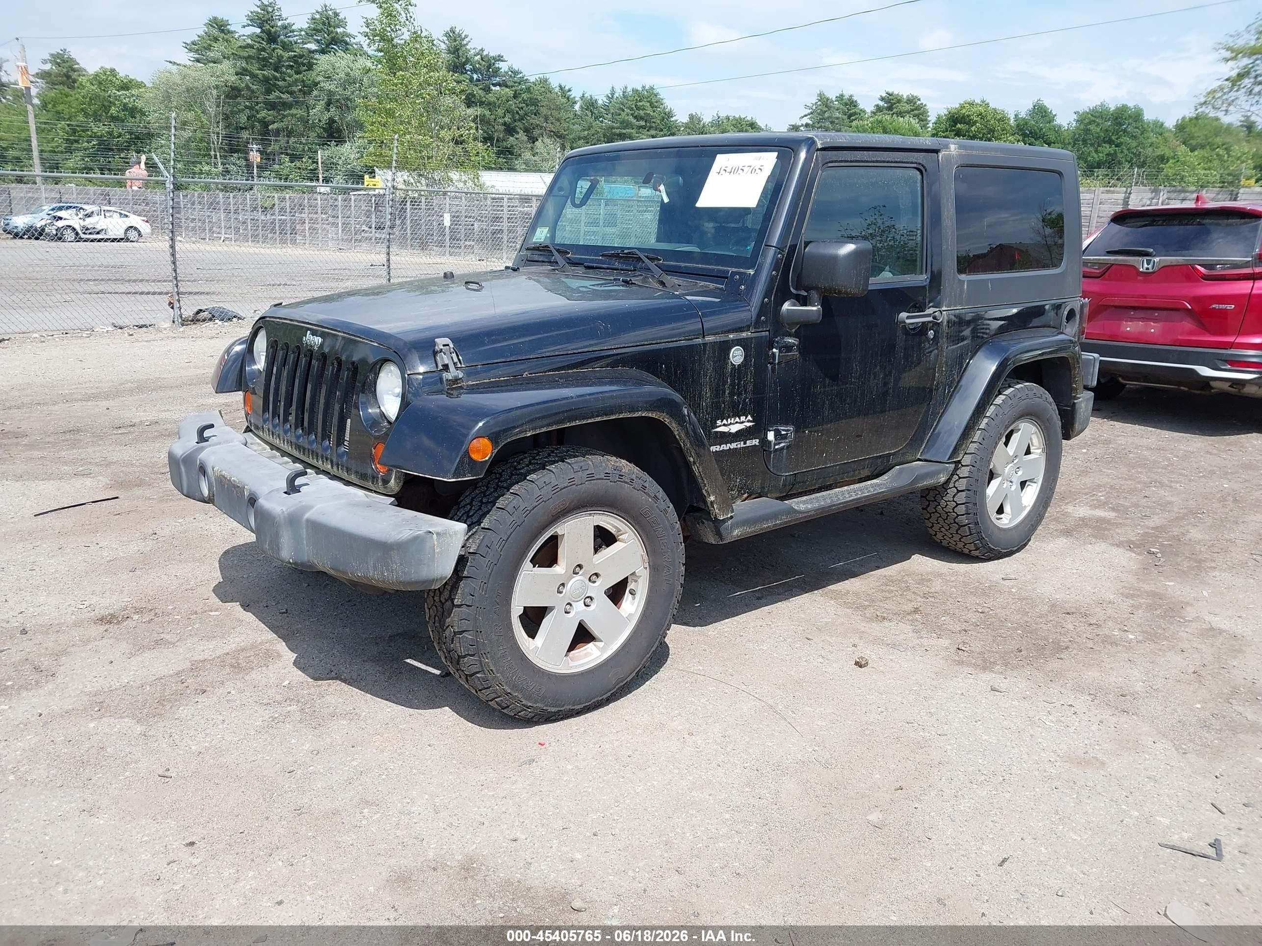 2007 Jeep Wrangler Sahara Black vin: 1J4FA54187L207732