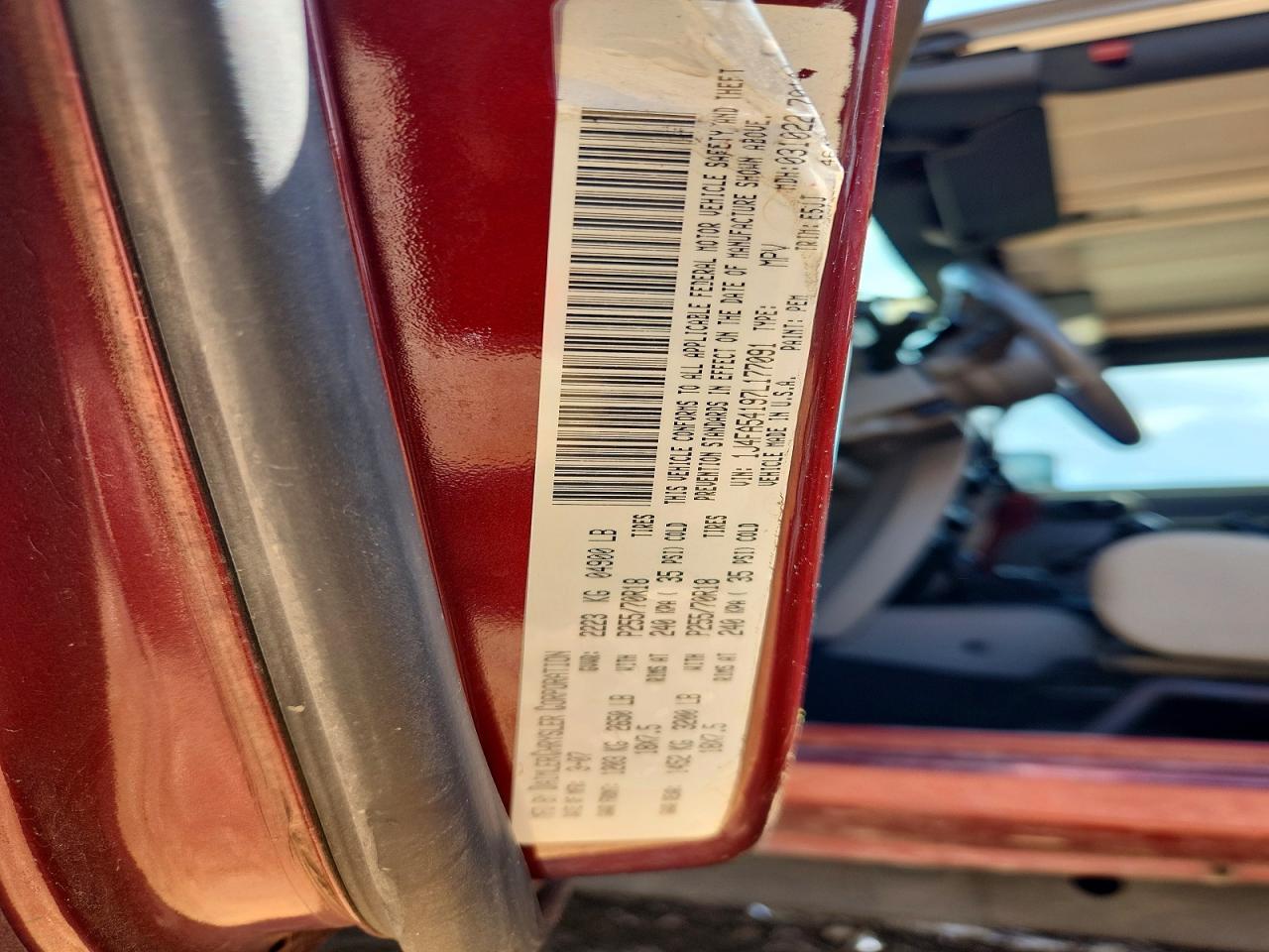 2007 Jeep Wrangler Sahara Maroon vin: 1J4FA54197L177091