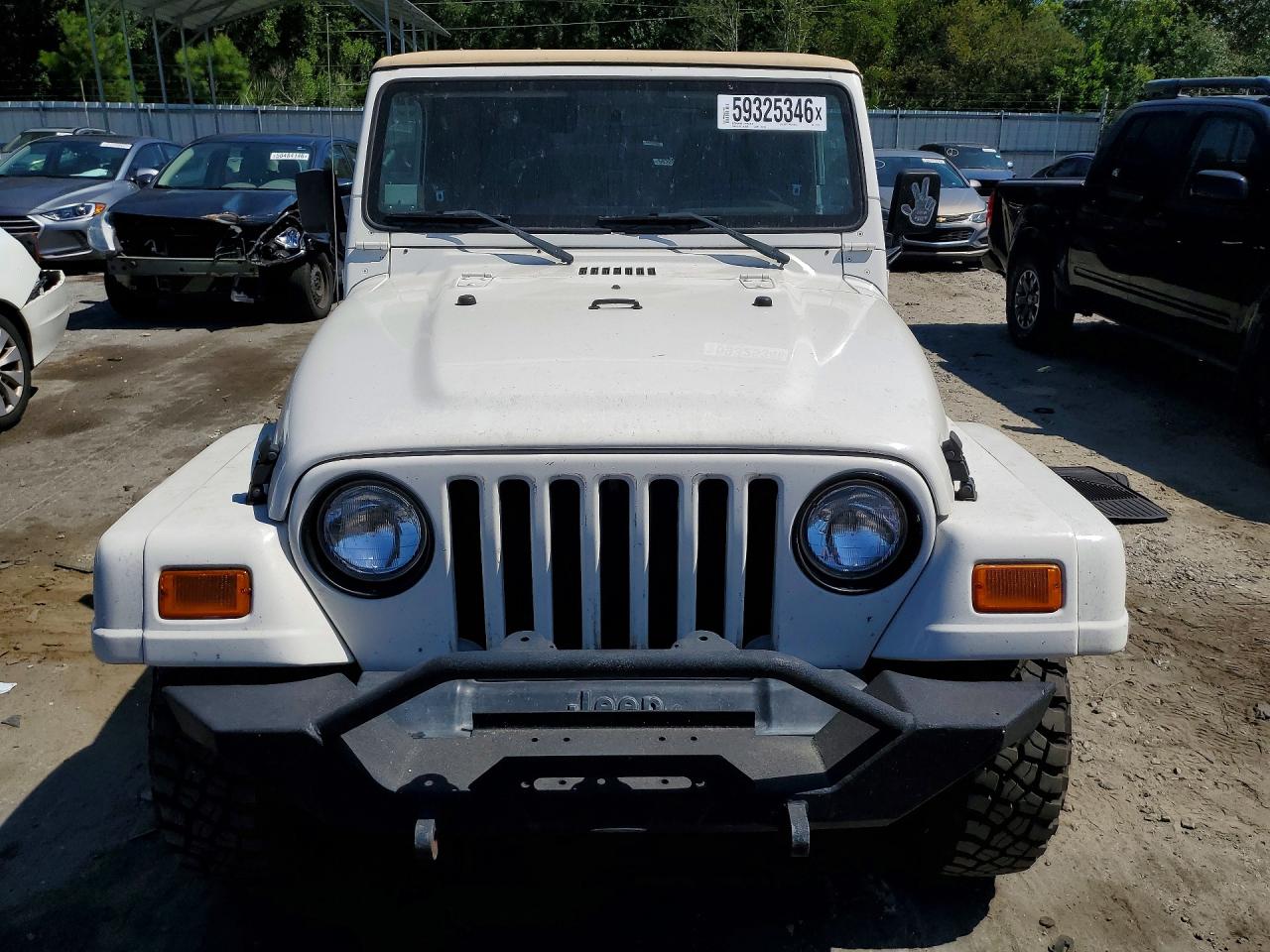 2002 Jeep Wrangler / Tj Sahara White vin: 1J4FA59S12P731775