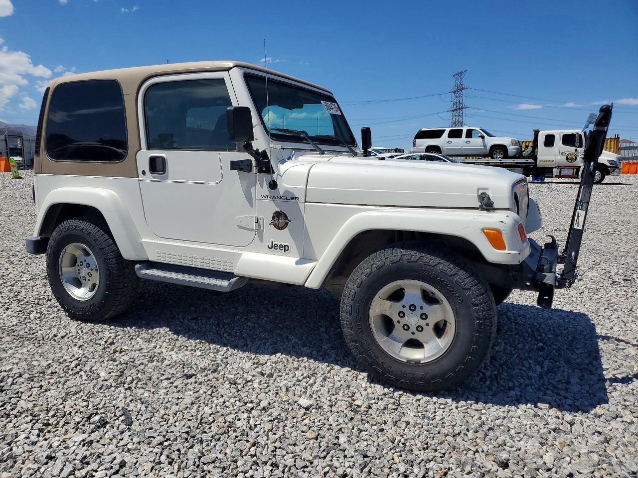 2002 Jeep Wrangler / Tj Sahara White vin: 1J4FA59S12P768194
