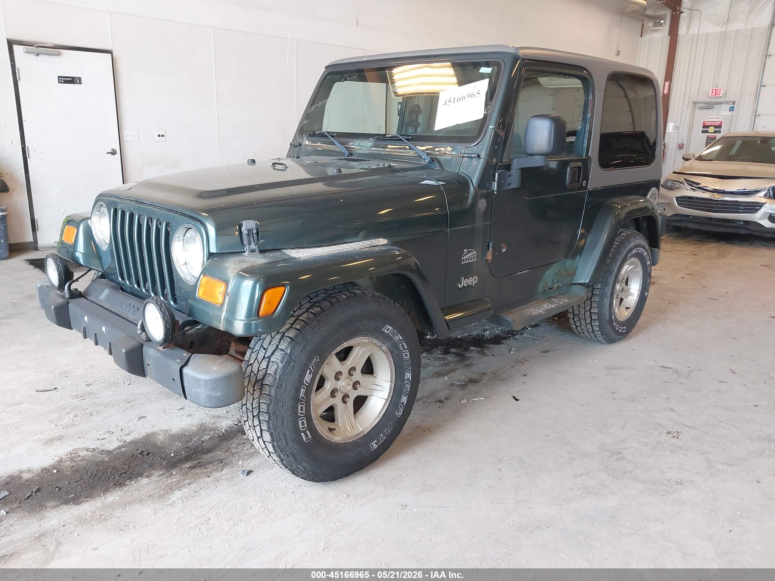 2004 Jeep Tj Sahara Зеленый vin: 1J4FA59S14P741841