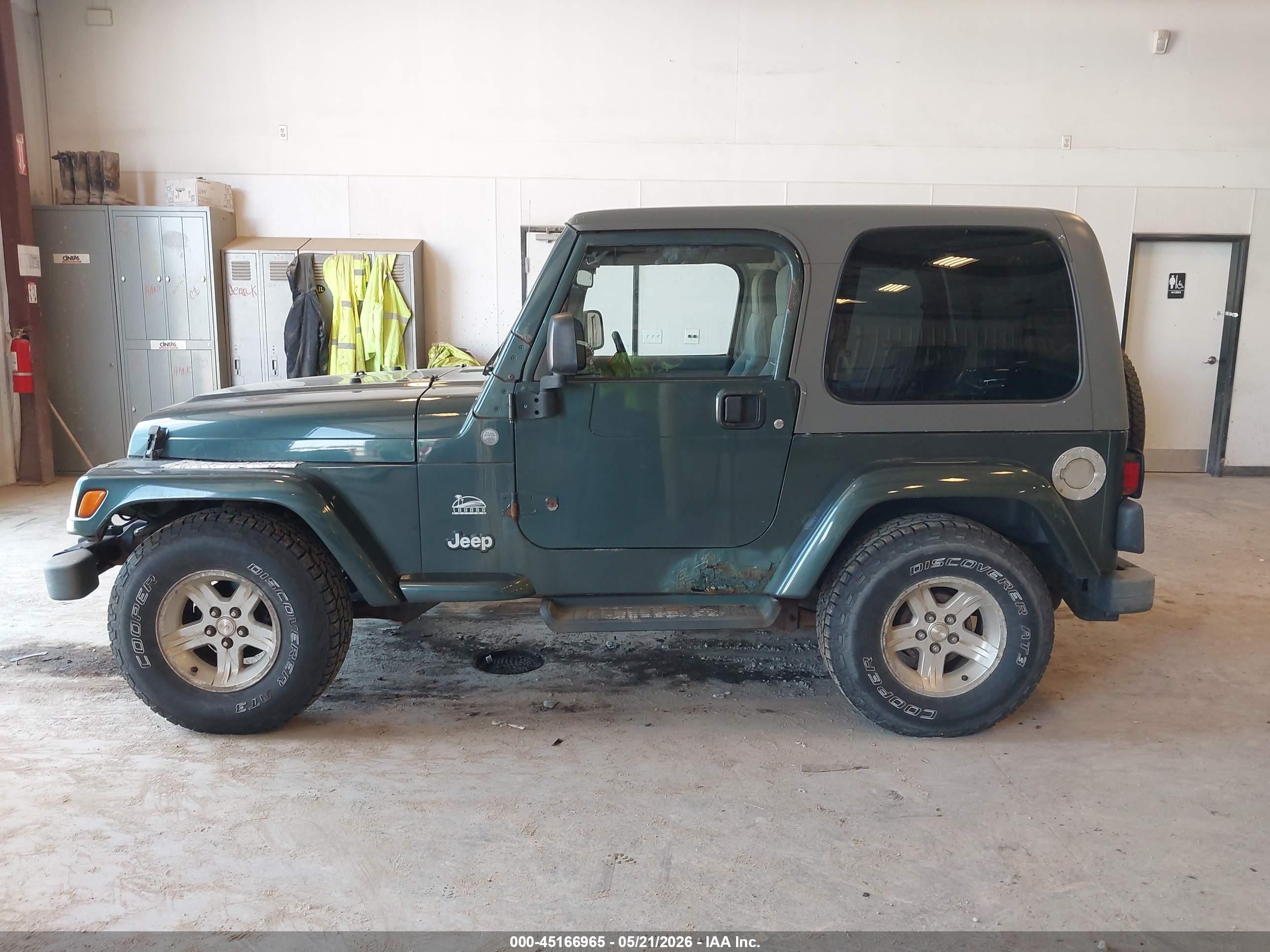 2004 Jeep Tj Sahara Зеленый vin: 1J4FA59S14P741841