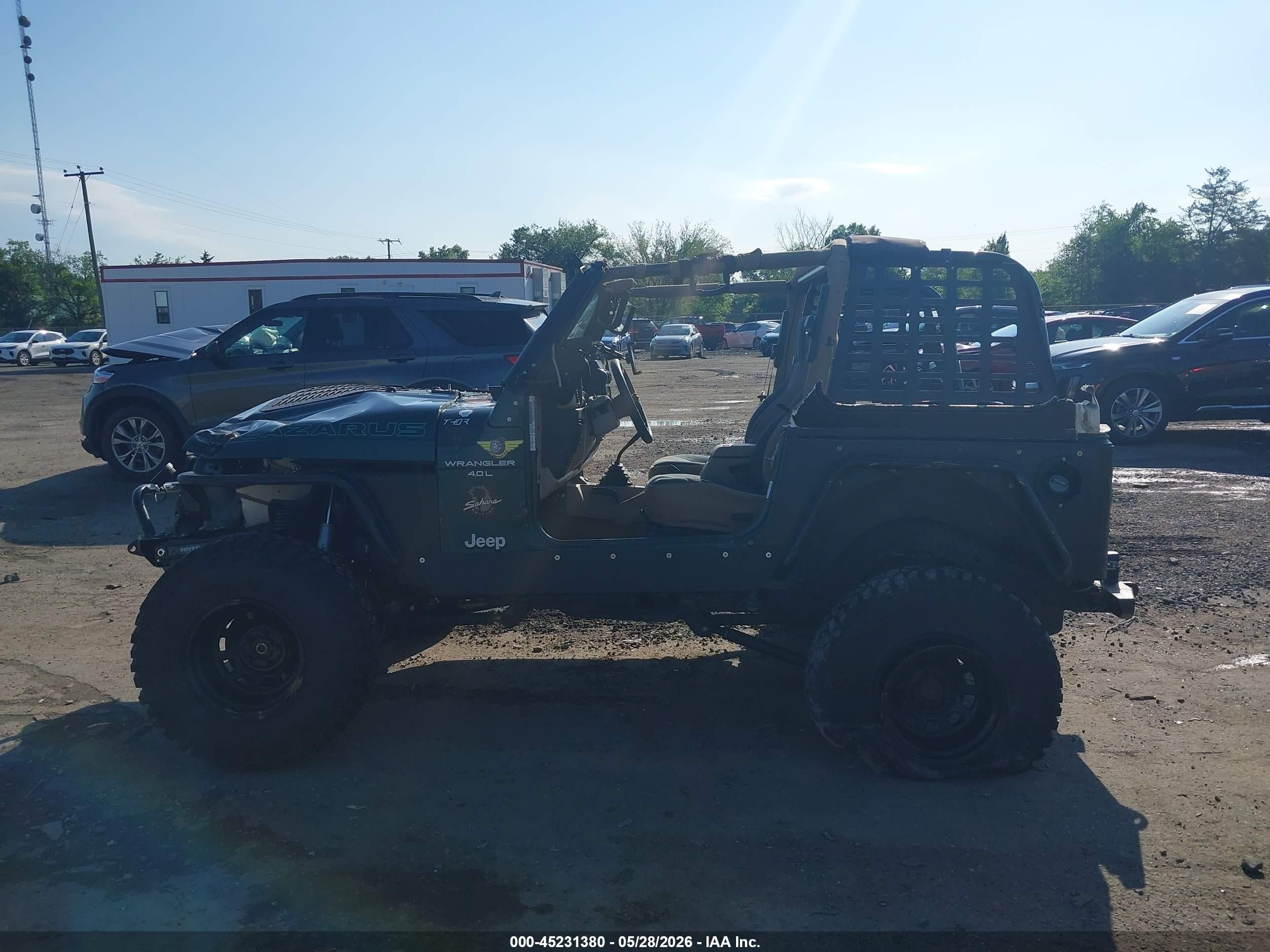 2000 Jeep Wrangler Sahara Green vin: 1J4FA59S2YP790701