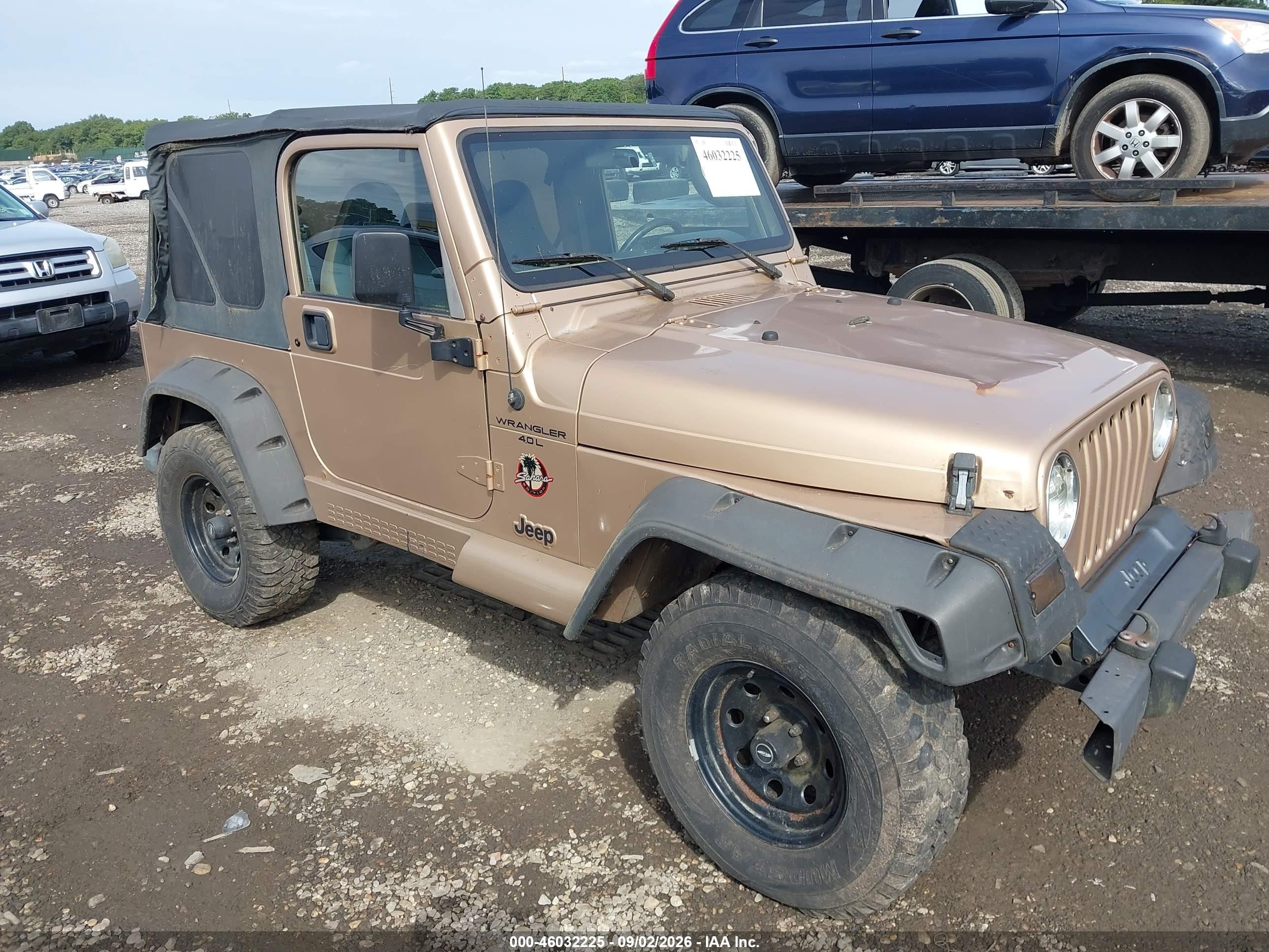 2002 Jeep Wrangler Sahara Коричневый vin: 1J4FA59S42P749204