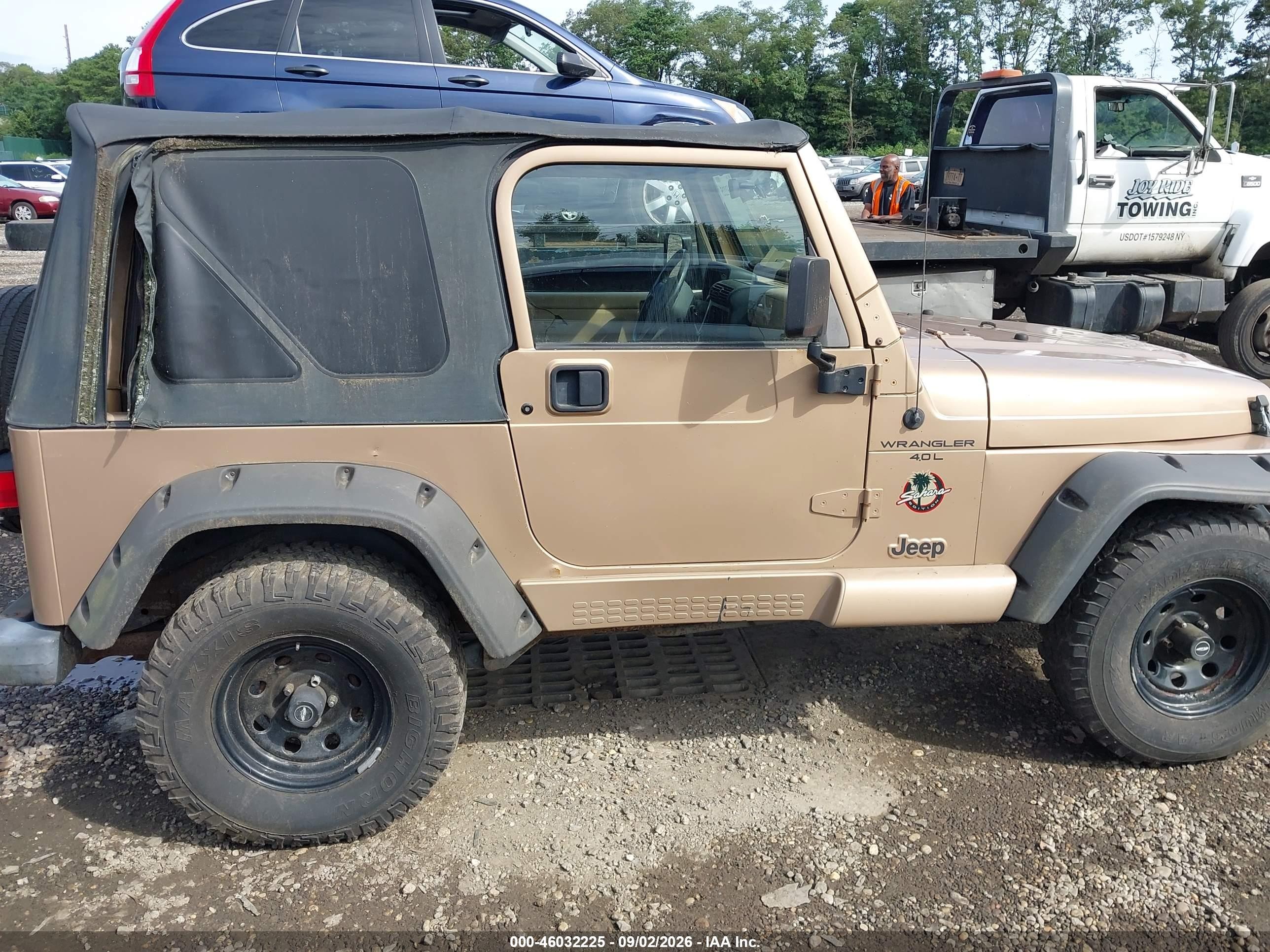 2002 Jeep Wrangler Sahara Коричневый vin: 1J4FA59S42P749204