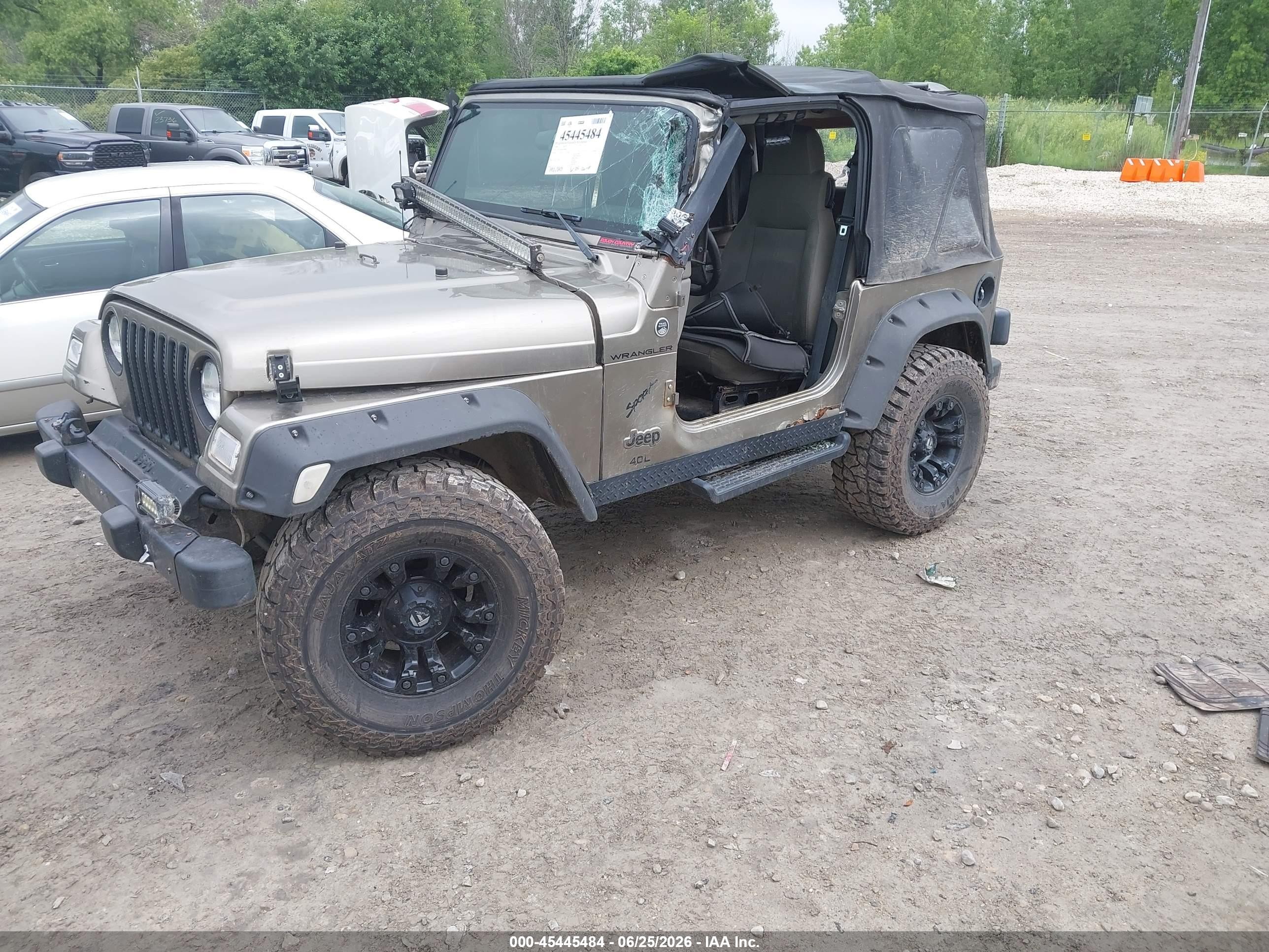 2004 Jeep Tj Sahara Champagne vin: 1J4FA59S44P744989