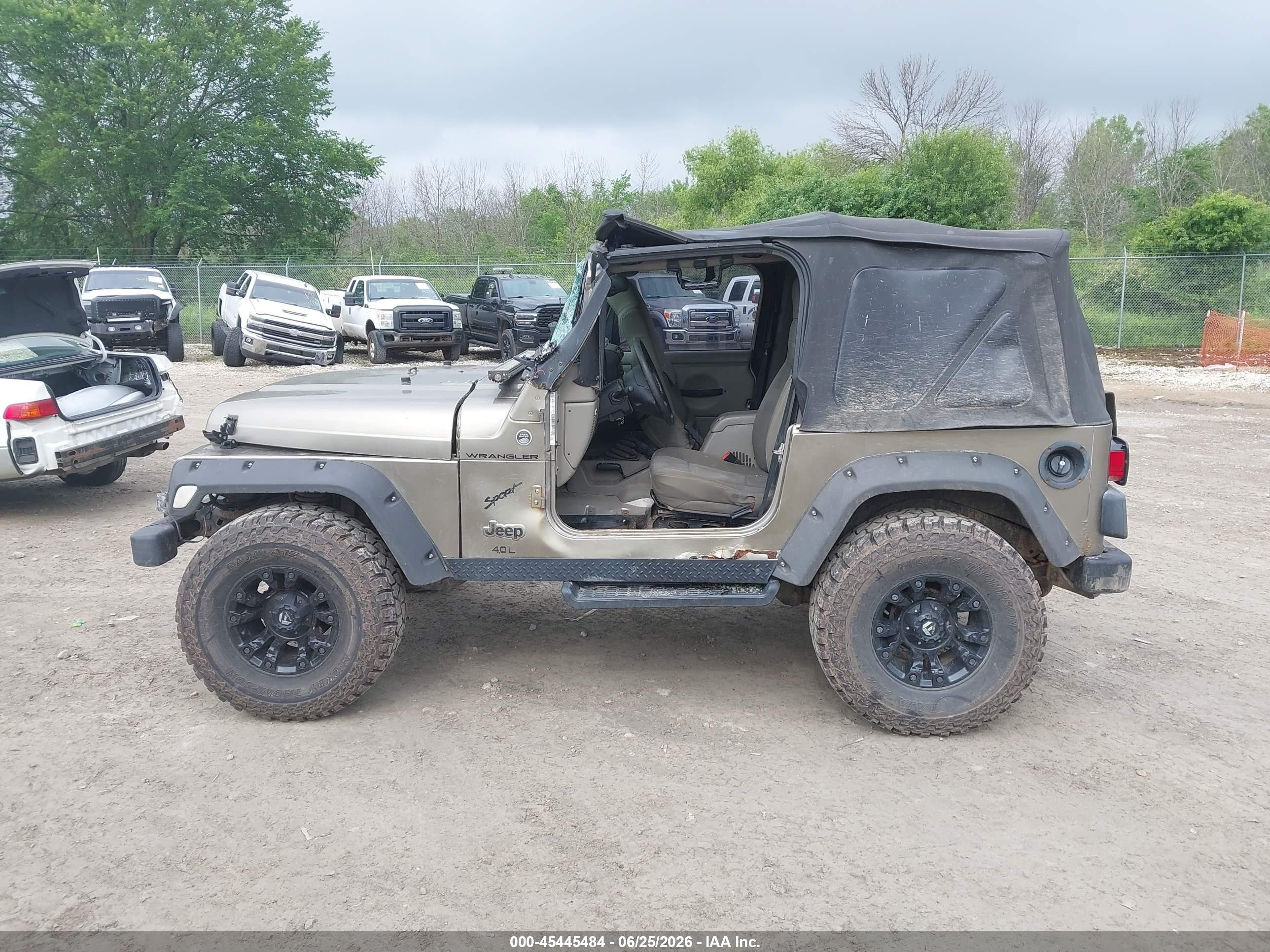 2004 Jeep Tj Sahara Champagne vin: 1J4FA59S44P744989