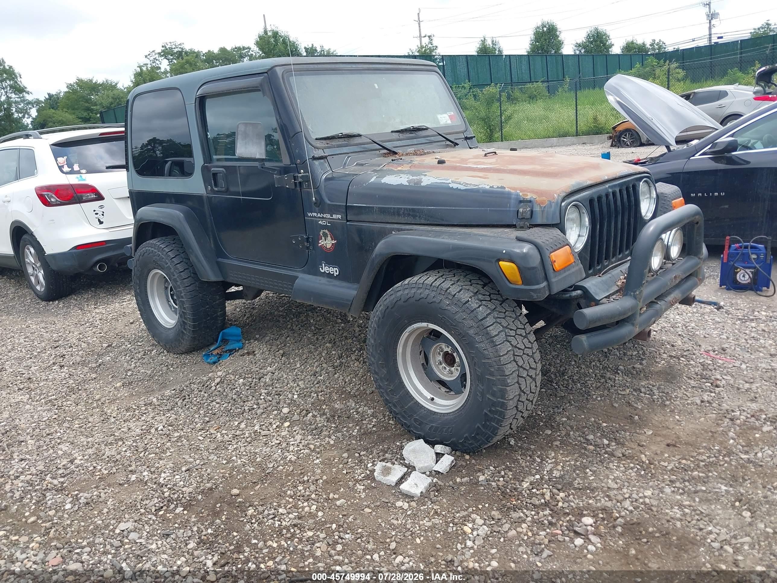 2000 Jeep Wrangler Sahara Black vin: 1J4FA59S4YP761040