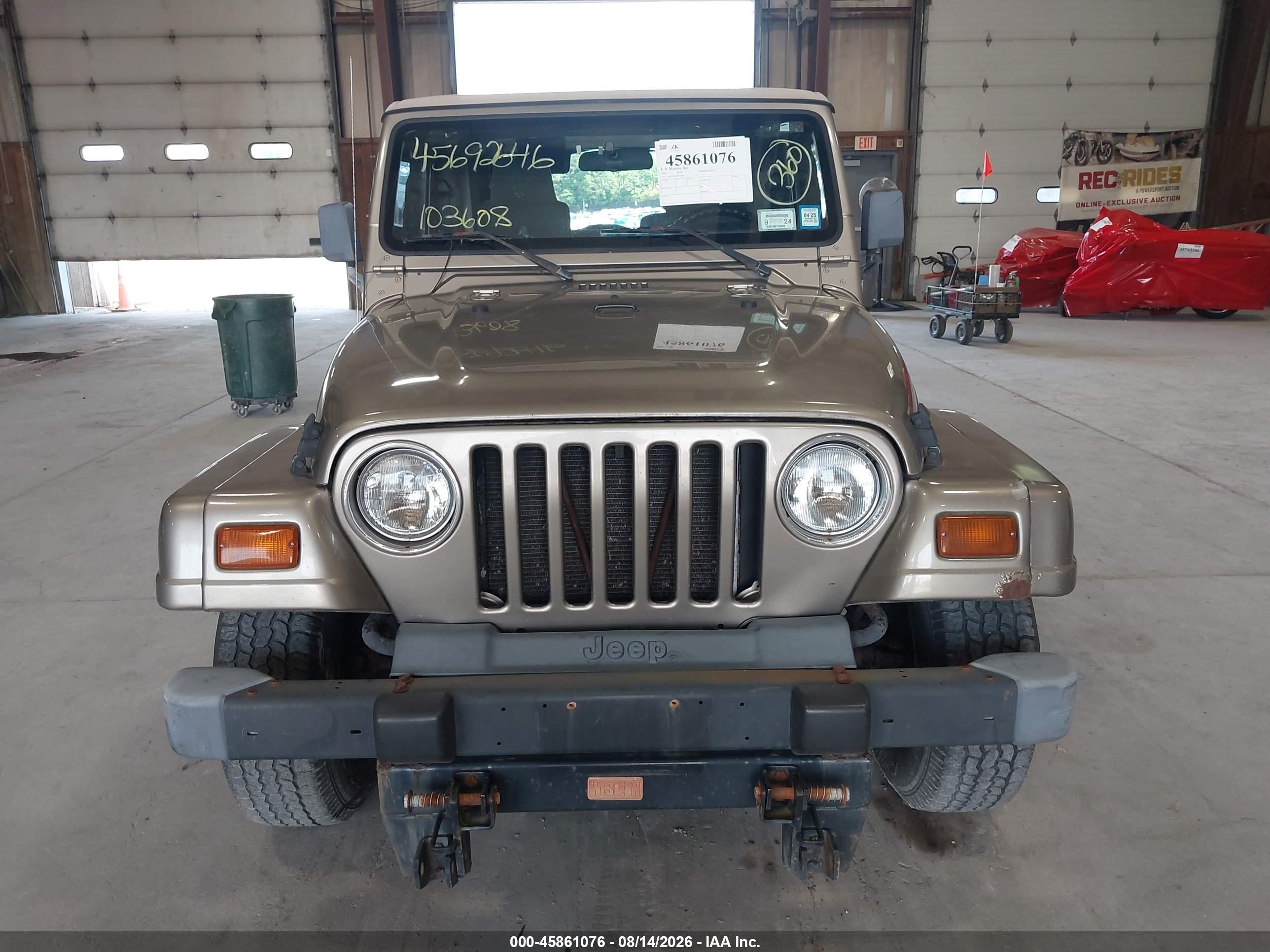 2004 Jeep Wrangler Sahara Желто-коричневый vin: 1J4FA59S64P757582