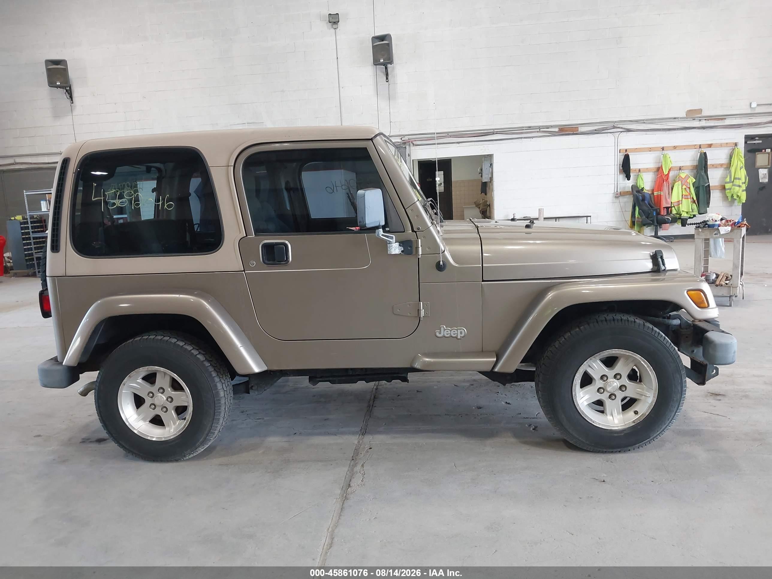 2004 Jeep Wrangler Sahara Желто-коричневый vin: 1J4FA59S64P757582
