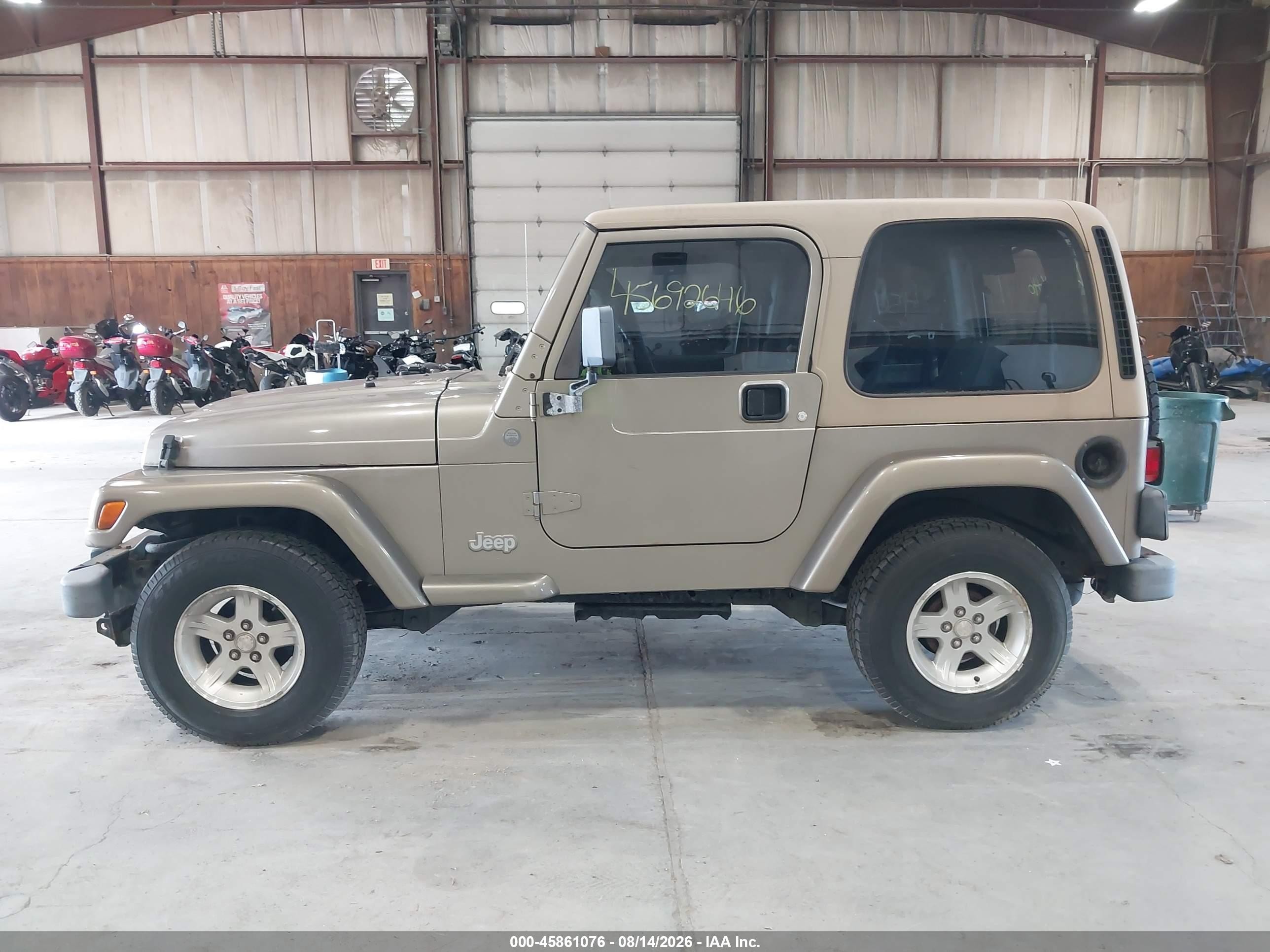 2004 Jeep Wrangler Sahara Желто-коричневый vin: 1J4FA59S64P757582
