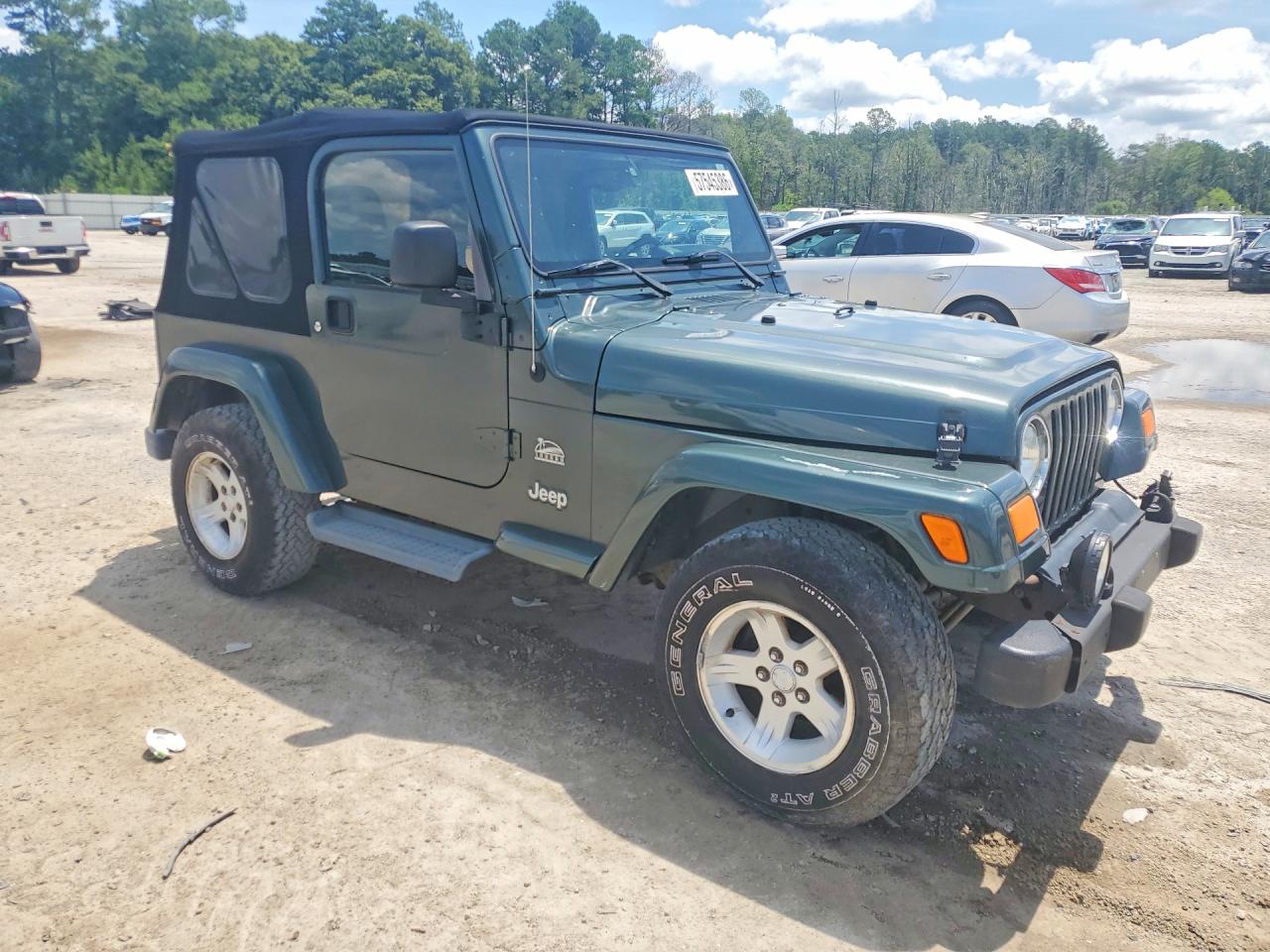2004 Jeep Wrangler / Tj Sahara Green vin: 1J4FA59S64P768436