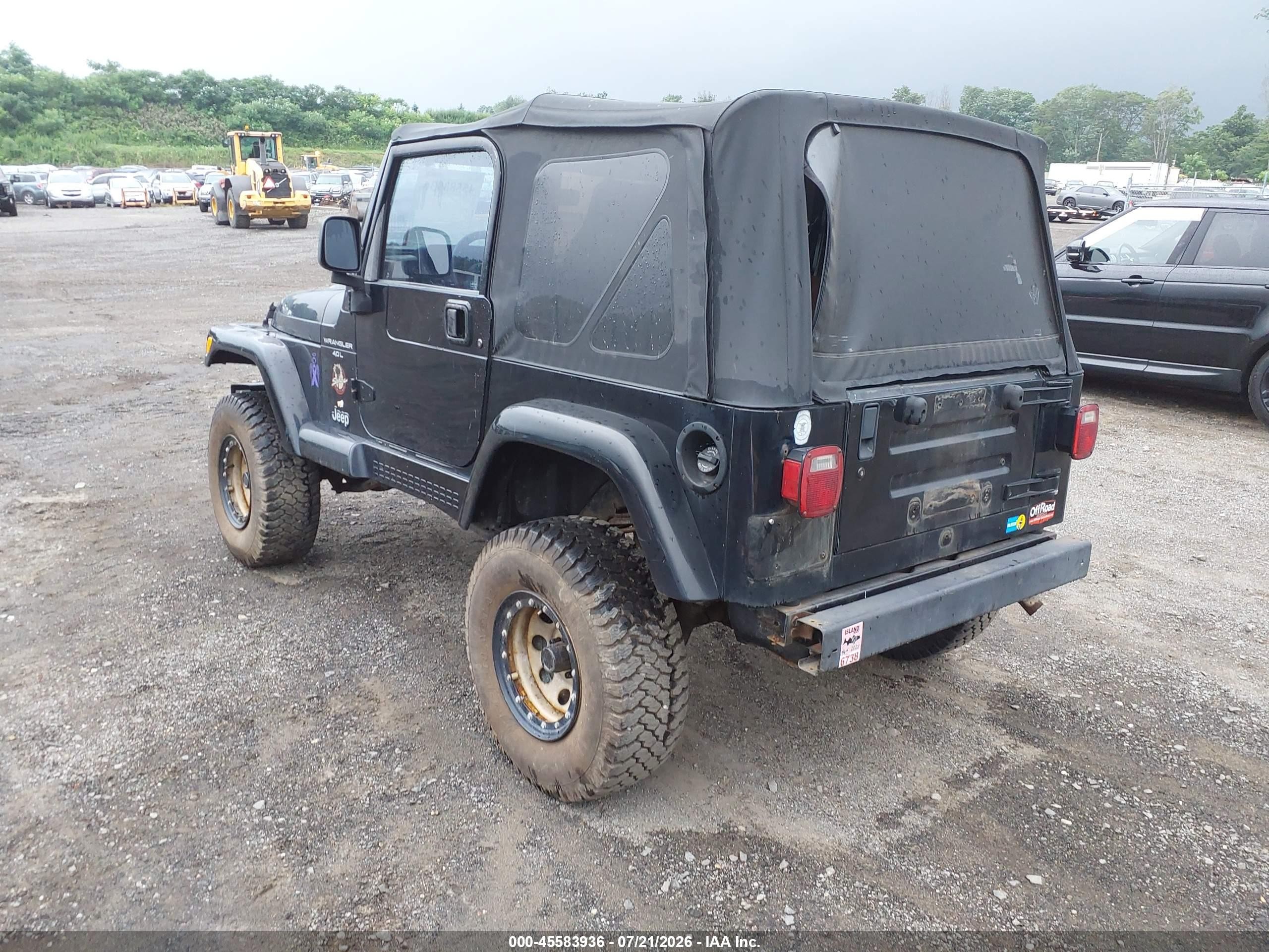 2000 Jeep Wrangler Sahara Black vin: 1J4FA59S6YP721512