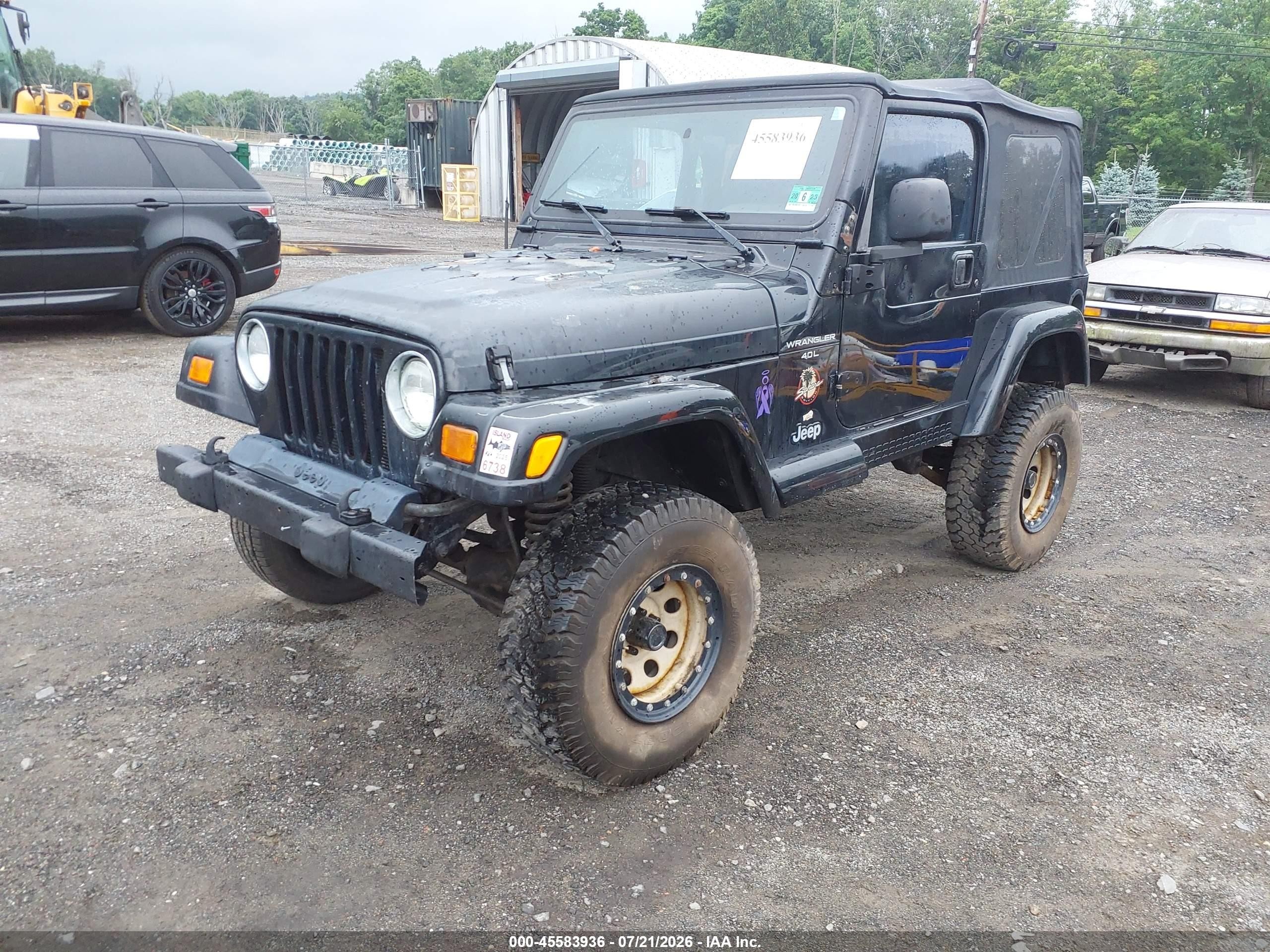 2000 Jeep Wrangler Sahara Black vin: 1J4FA59S6YP721512
