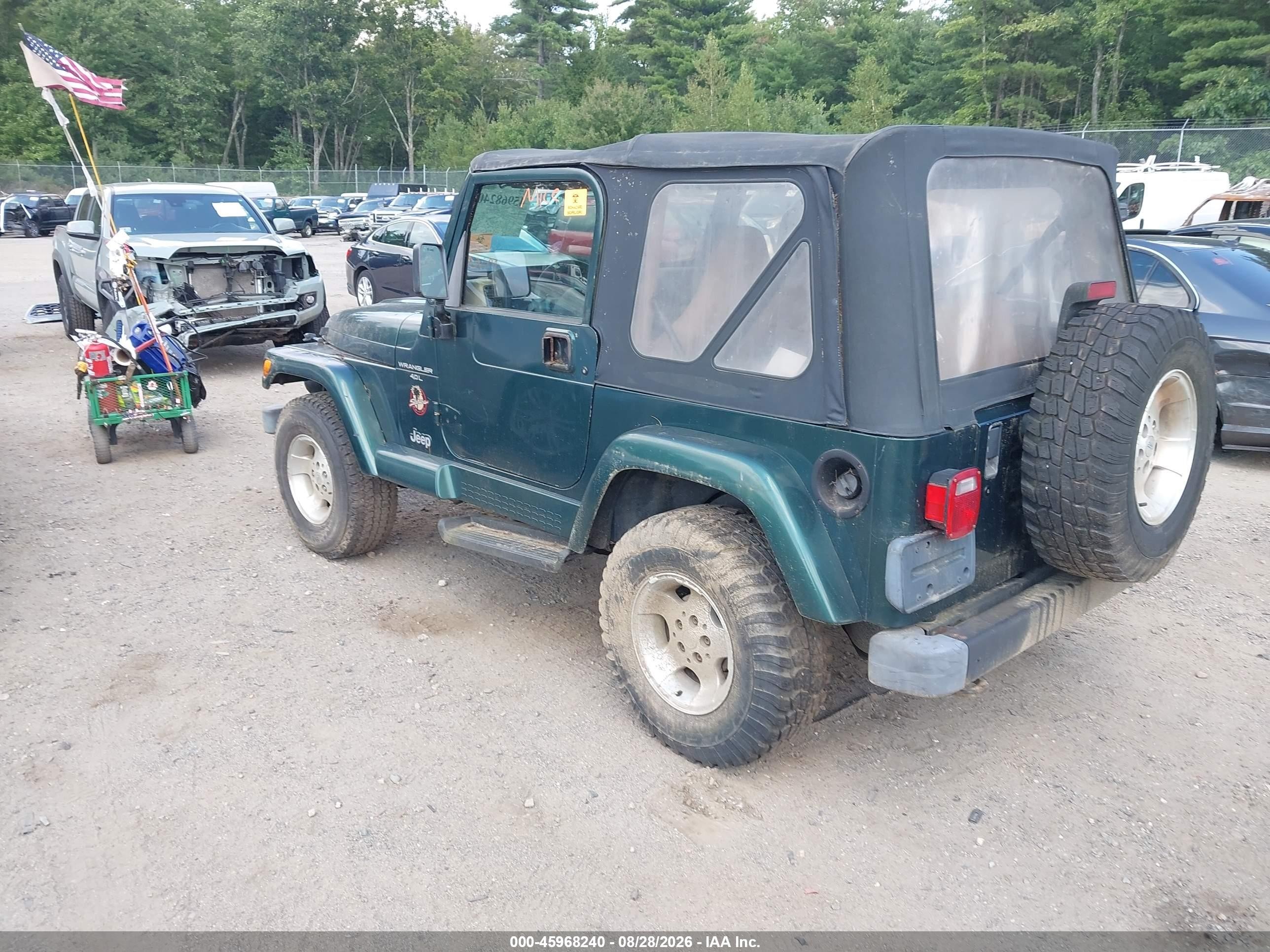 2000 Jeep Wrangler Sahara Green vin: 1J4FA59S9YP753779