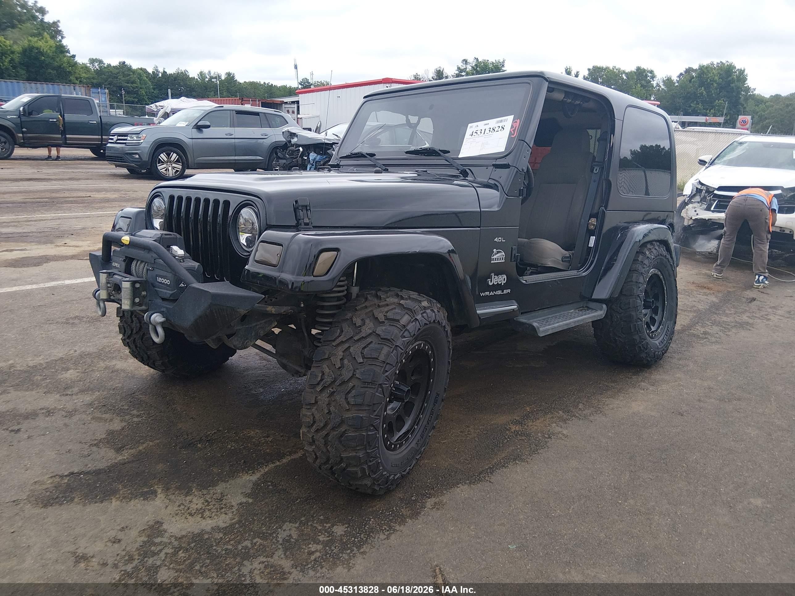 2003 Jeep Wrangler Sahara Черный vin: 1J4FA59SX3P332963
