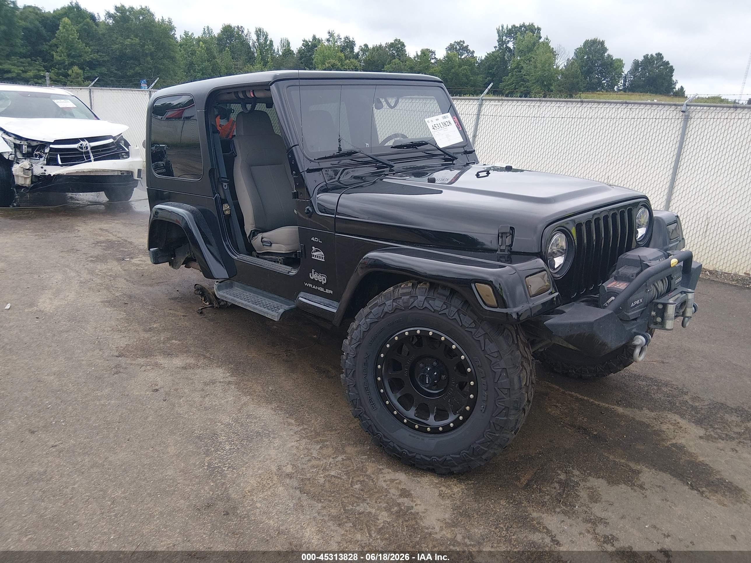 2003 Jeep Wrangler Sahara Черный vin: 1J4FA59SX3P332963