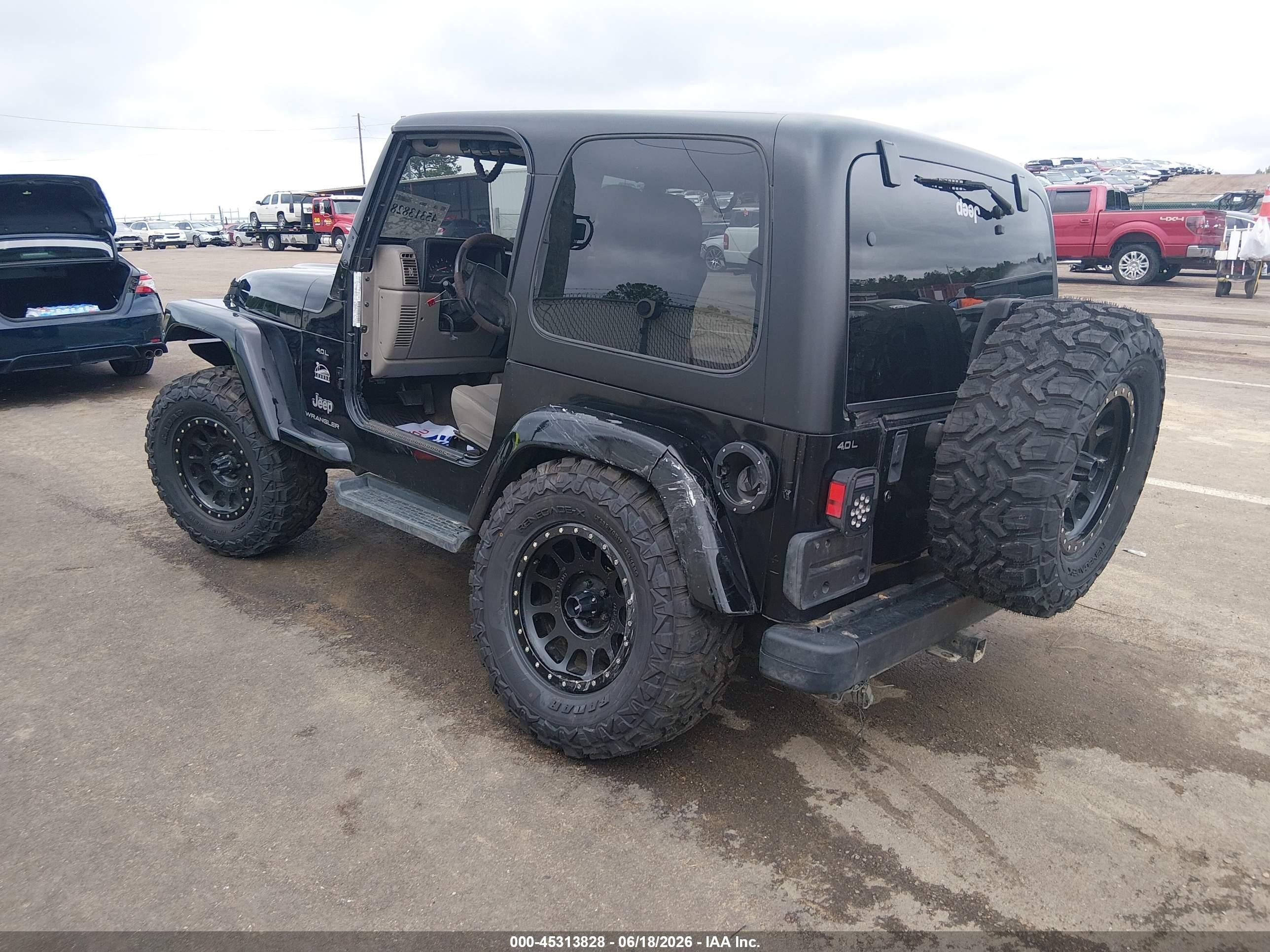 2003 Jeep Wrangler Sahara Черный vin: 1J4FA59SX3P332963