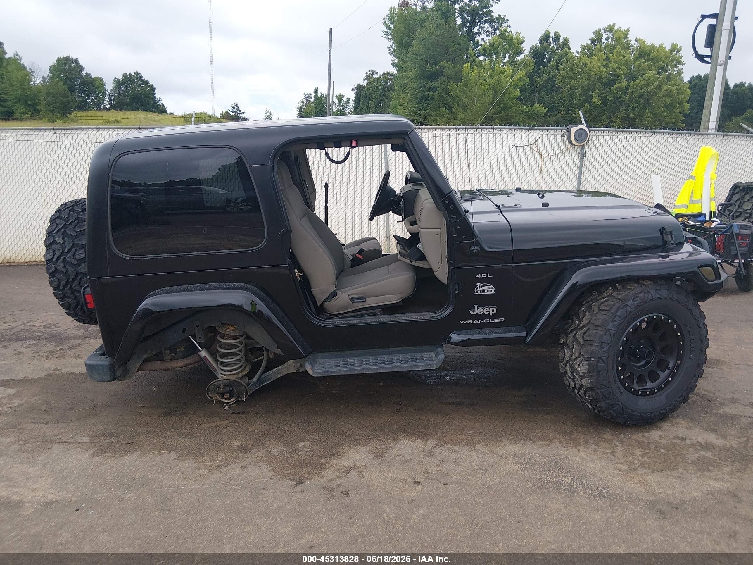 2003 Jeep Wrangler Sahara Черный vin: 1J4FA59SX3P332963