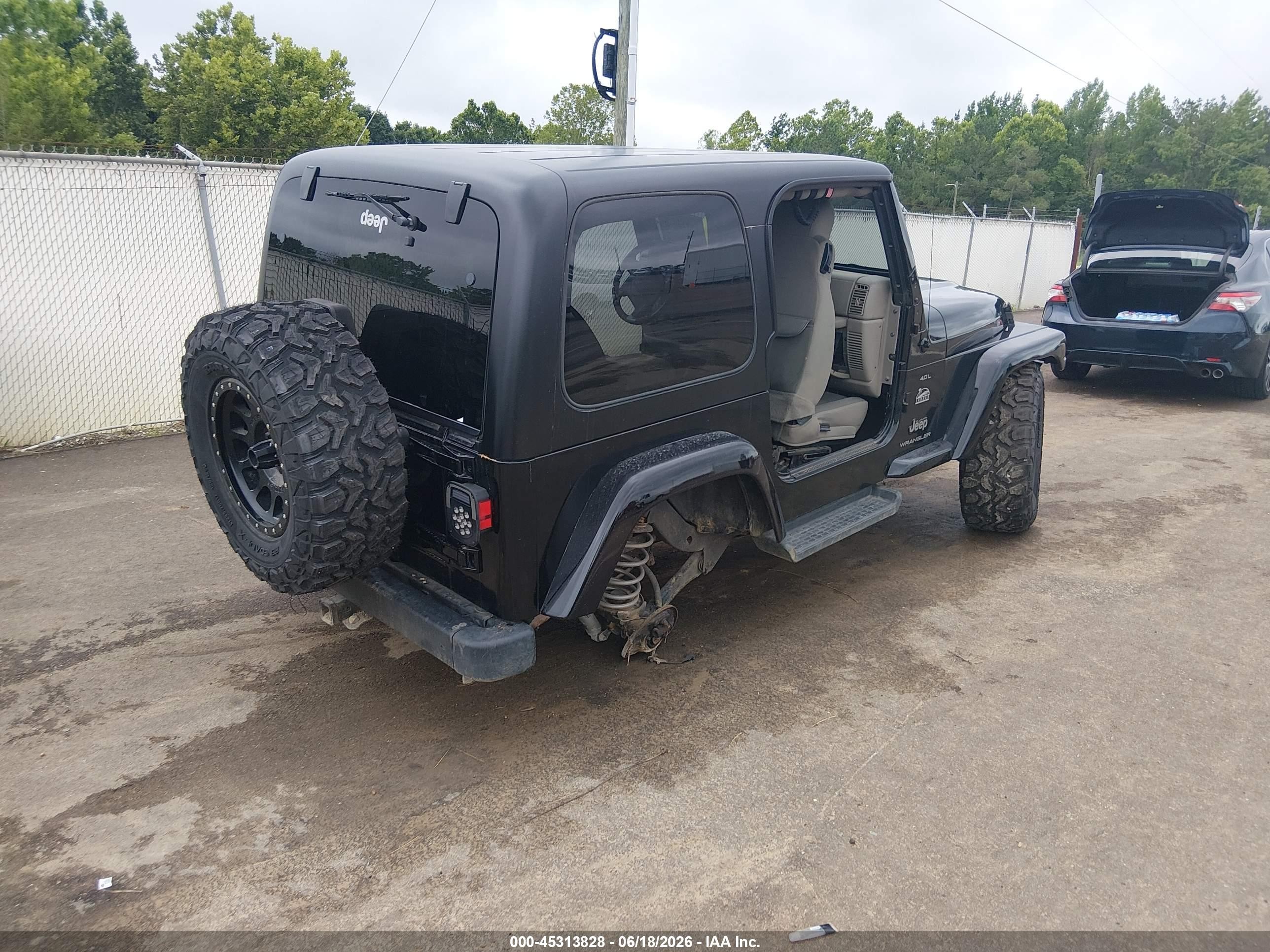 2003 Jeep Wrangler Sahara Черный vin: 1J4FA59SX3P332963