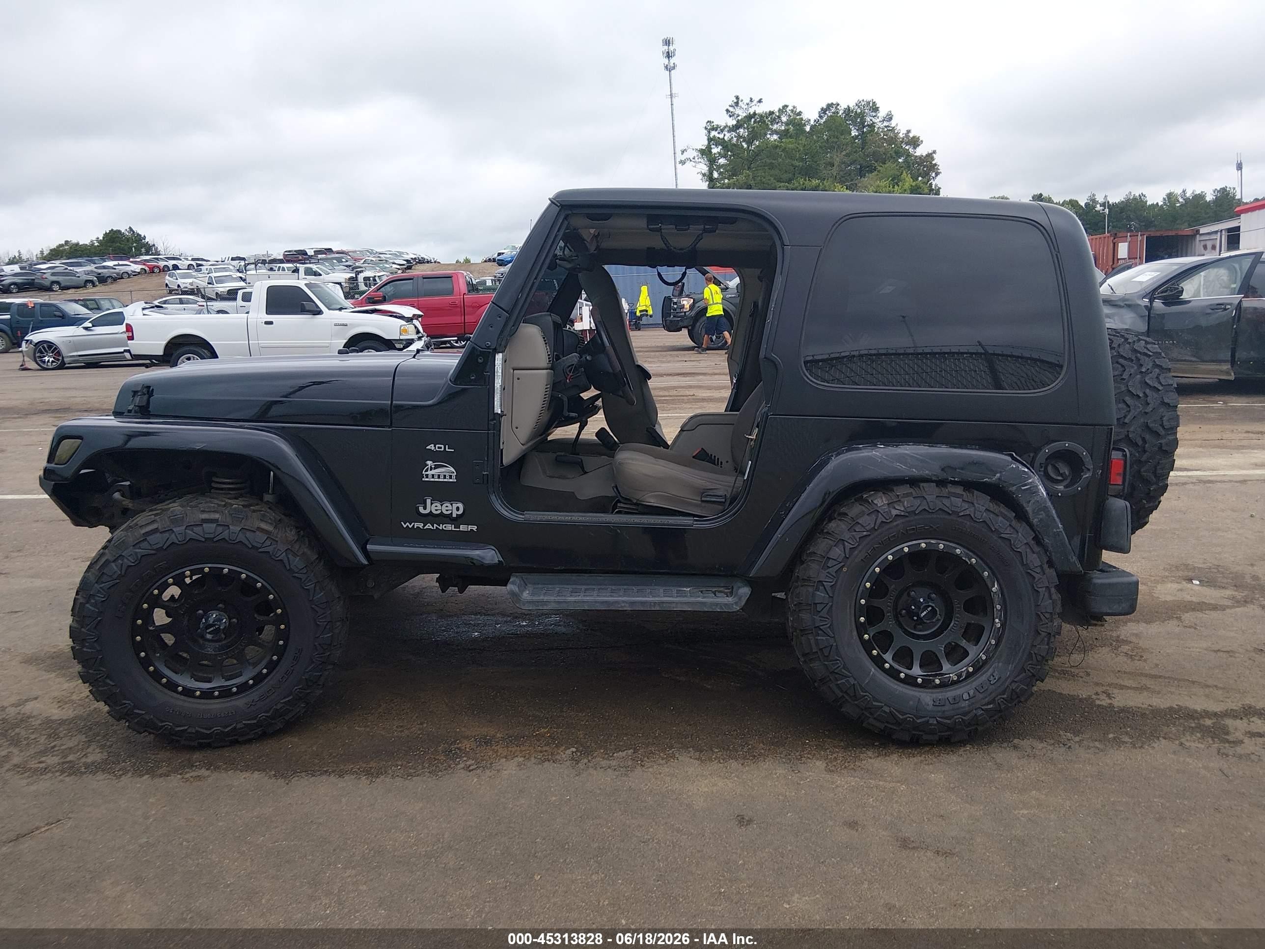 2003 Jeep Wrangler Sahara Черный vin: 1J4FA59SX3P332963