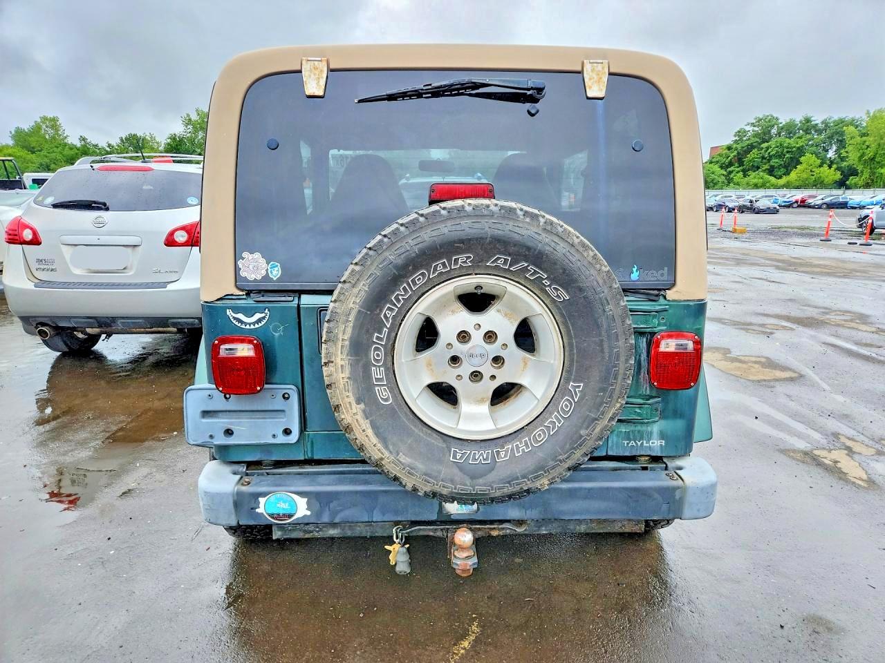 2000 Jeep Wrangler / Tj Sahara Зеленый vin: 1J4FA59SXYP770552