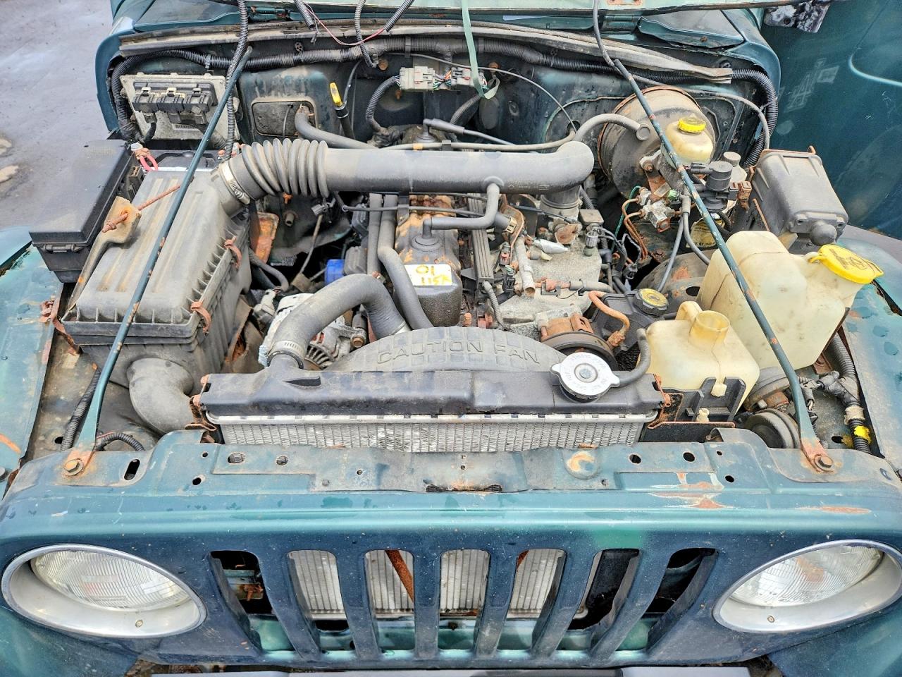2000 Jeep Wrangler / Tj Sahara Зеленый vin: 1J4FA59SXYP770552