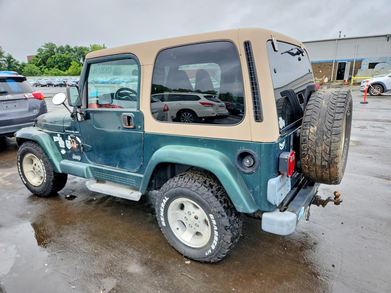 2000 Jeep Wrangler / Tj Sahara Зеленый vin: 1J4FA59SXYP770552