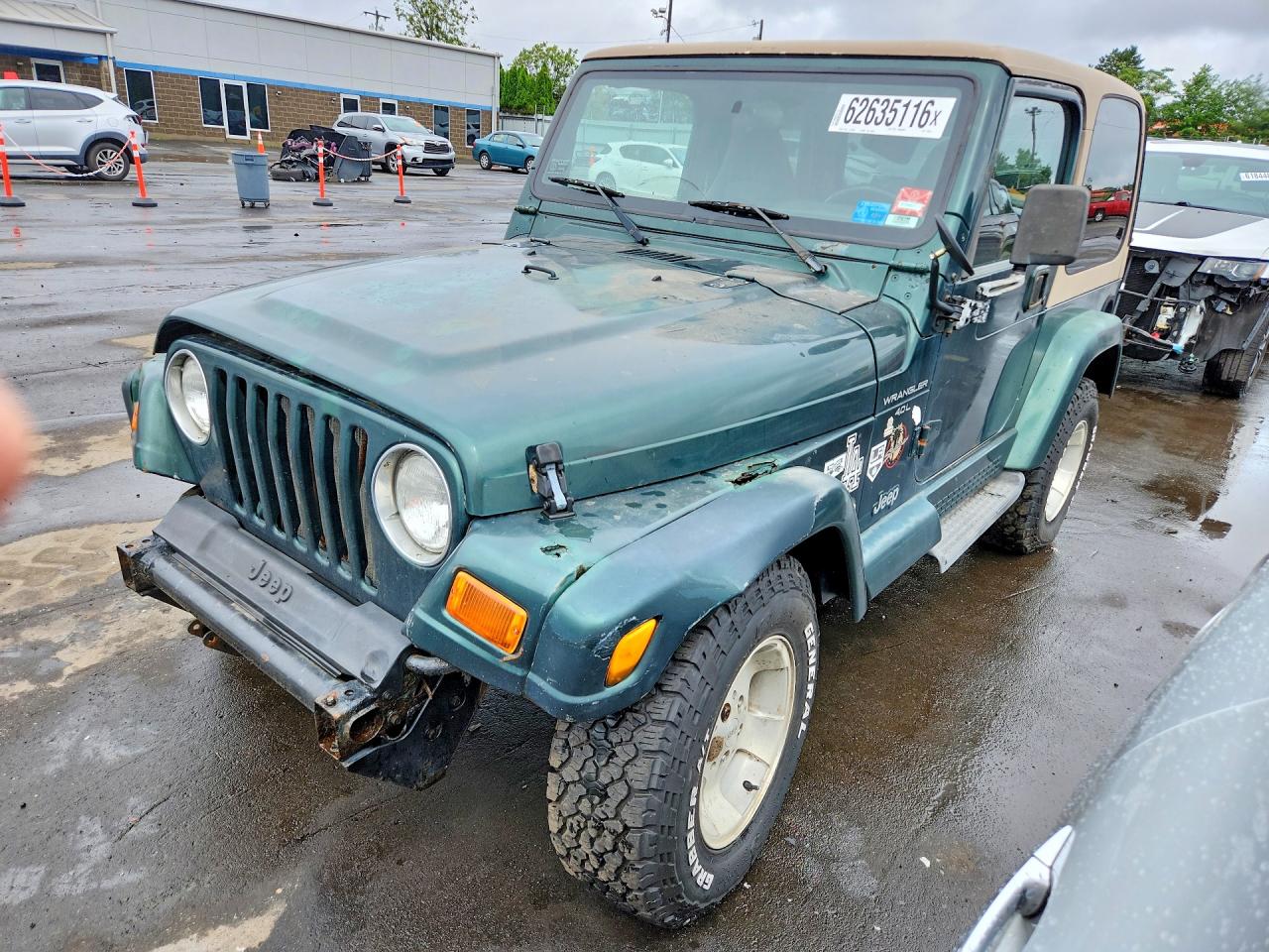 2000 Jeep Wrangler / Tj Sahara Green vin: 1J4FA59SXYP770552