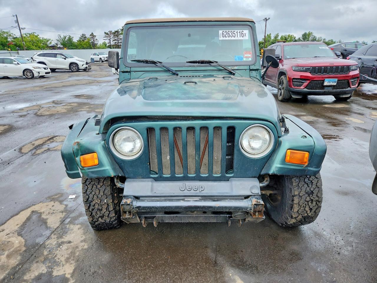 2000 Jeep Wrangler / Tj Sahara Зеленый vin: 1J4FA59SXYP770552