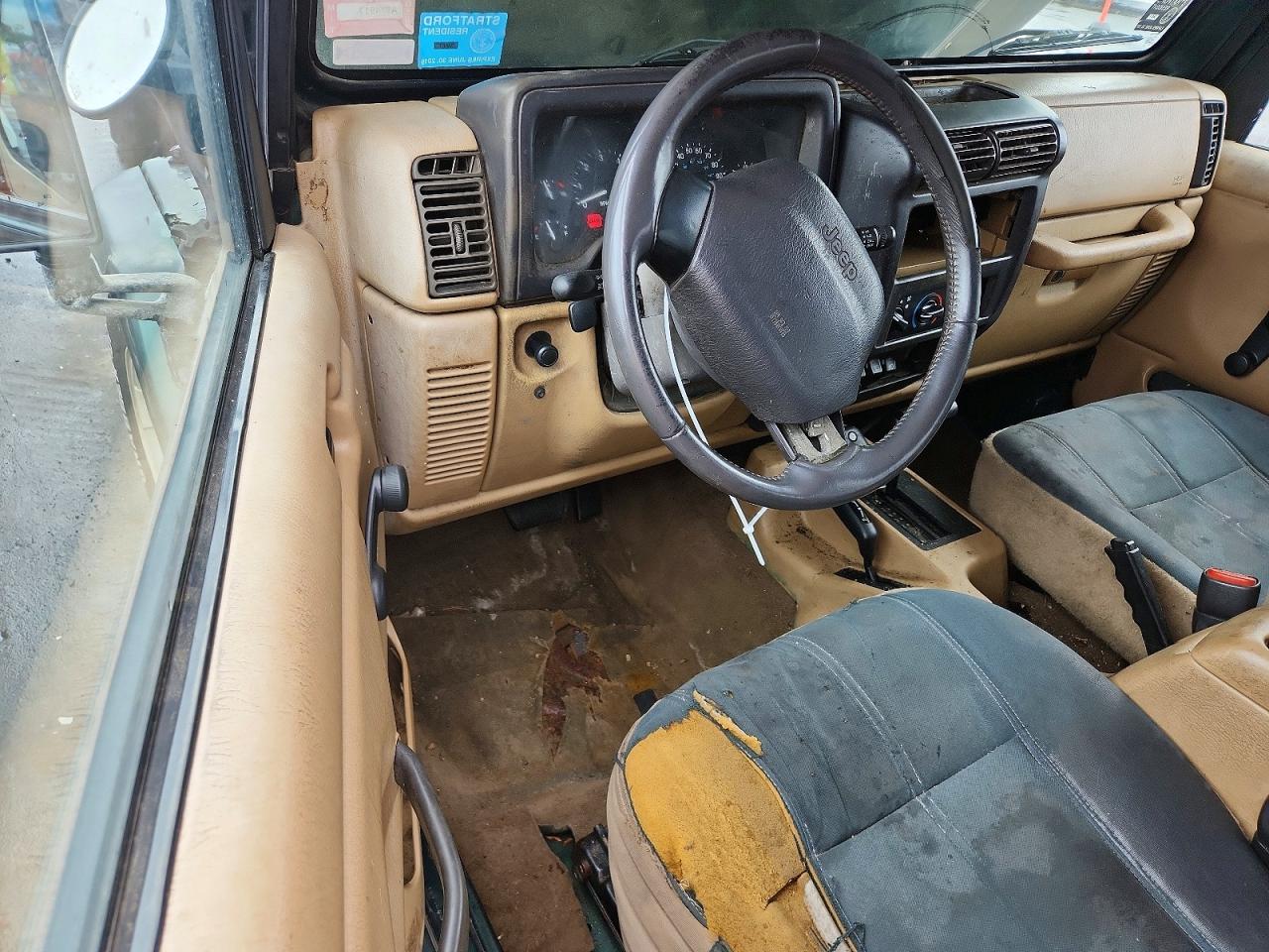 2000 Jeep Wrangler / Tj Sahara Зеленый vin: 1J4FA59SXYP770552