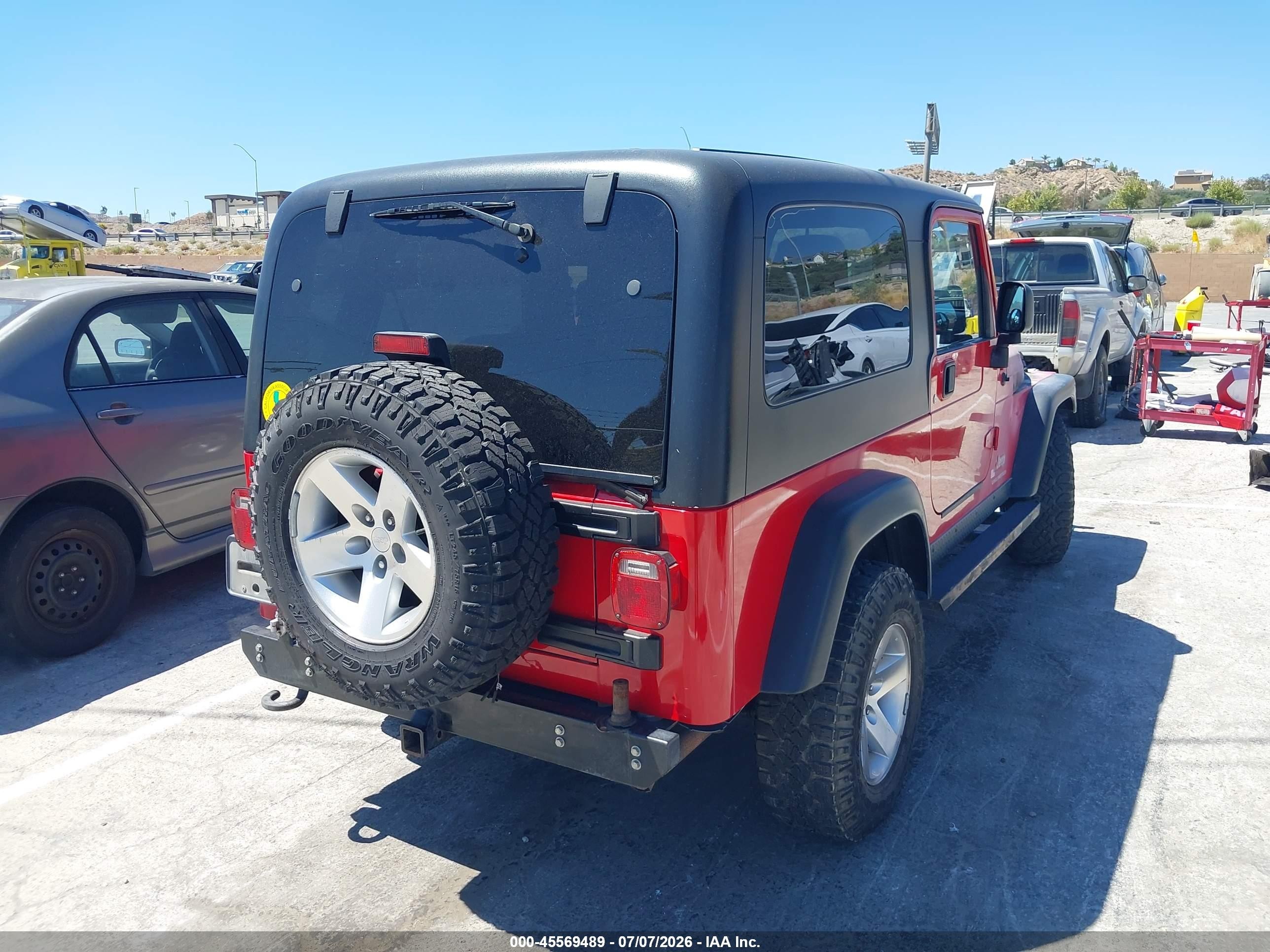 2006 Jeep Wrangler Unlimited Rubicon Red vin: 1J4FA64S46P722054