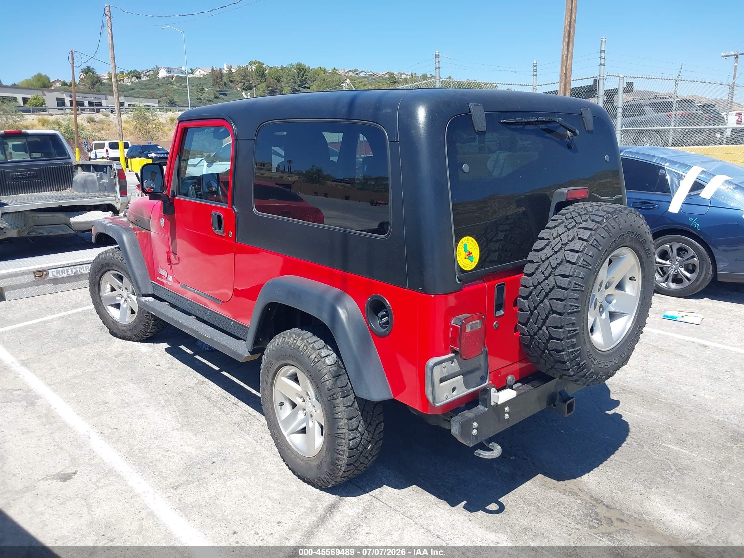 2006 Jeep Wrangler Unlimited Rubicon Red vin: 1J4FA64S46P722054
