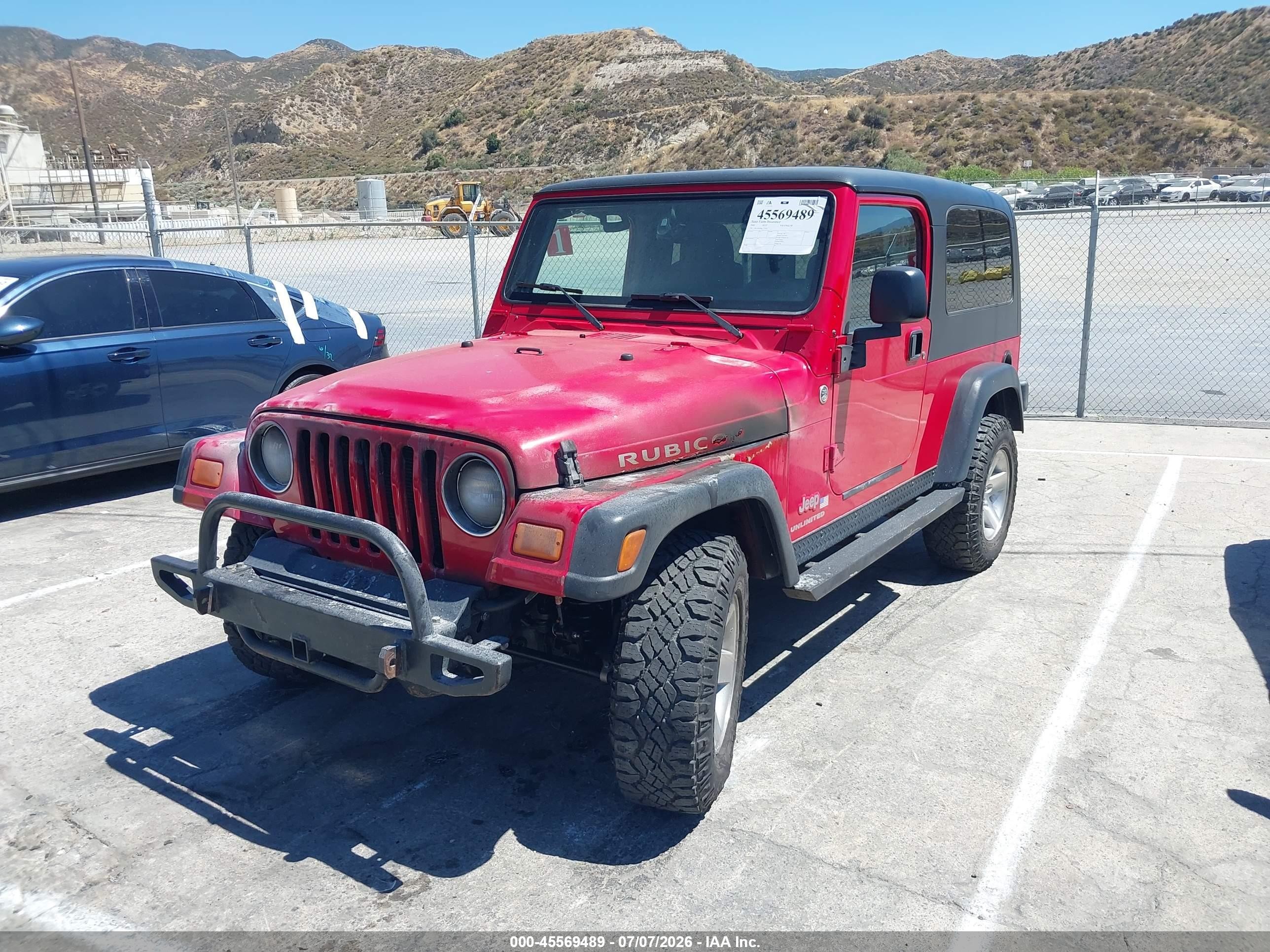 2006 Jeep Wrangler Unlimited Rubicon Red vin: 1J4FA64S46P722054